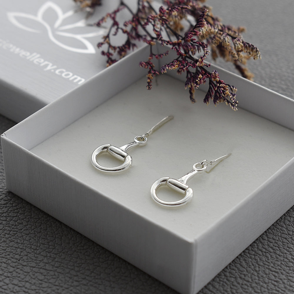 Cavelli half eggbutt snaffle earrings