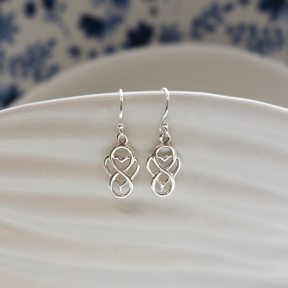 Paige infinity x heart earrings