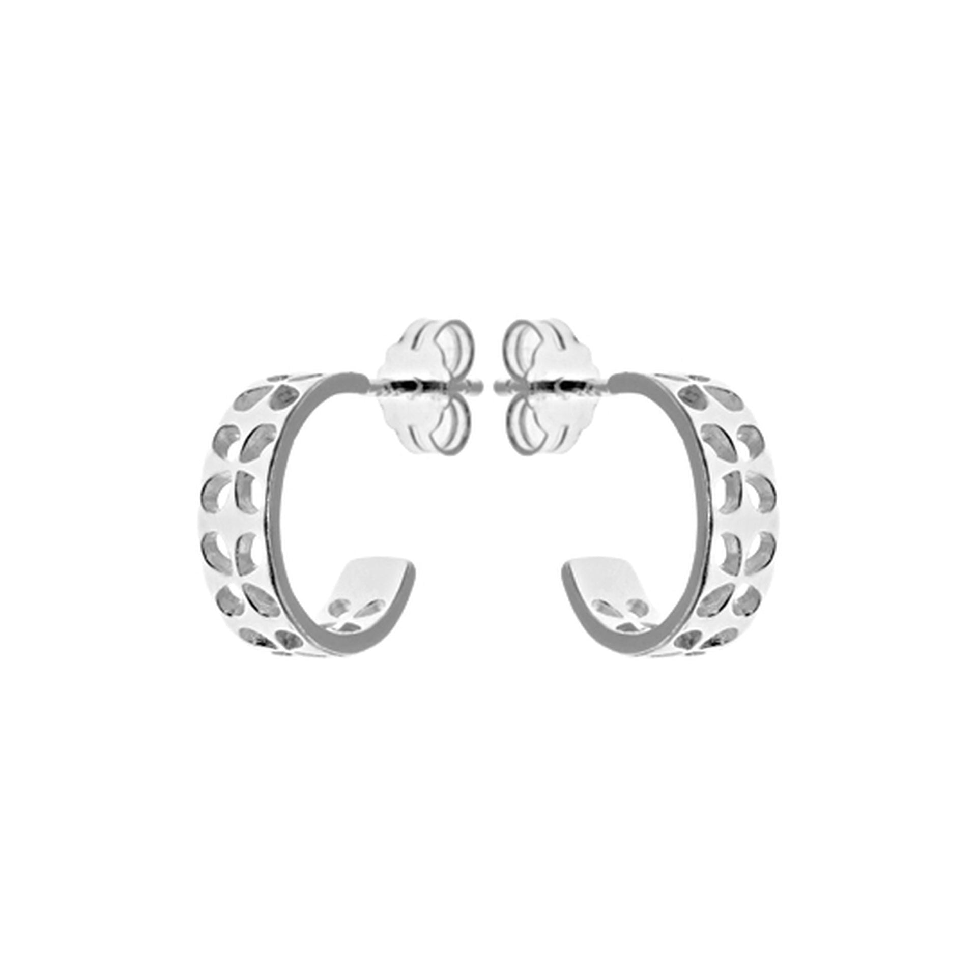 Dahna flower cut out chunky stud hoops