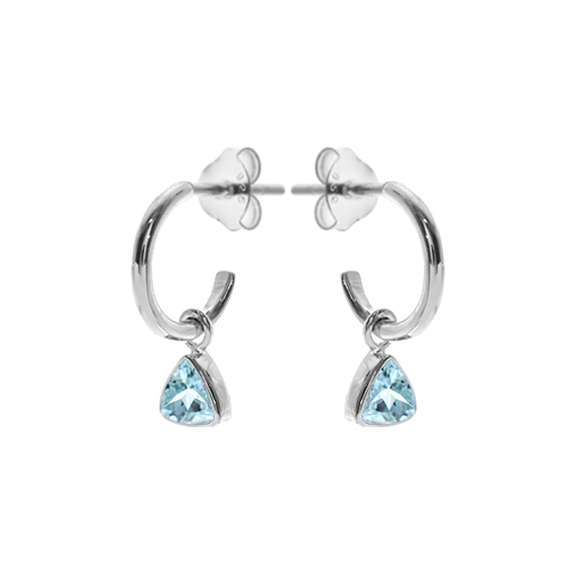 Samira trillion blue topaz hoops
