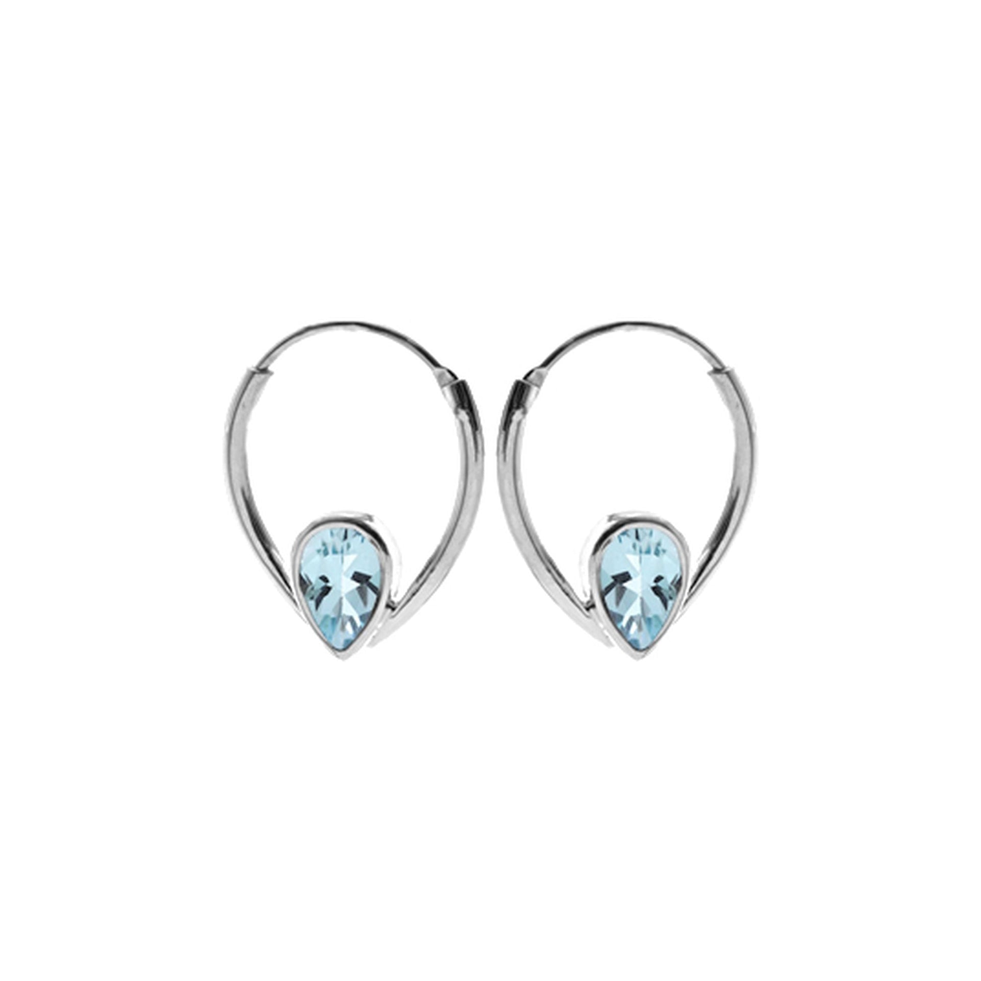 Bridget teardrop sleepers with blue topaz