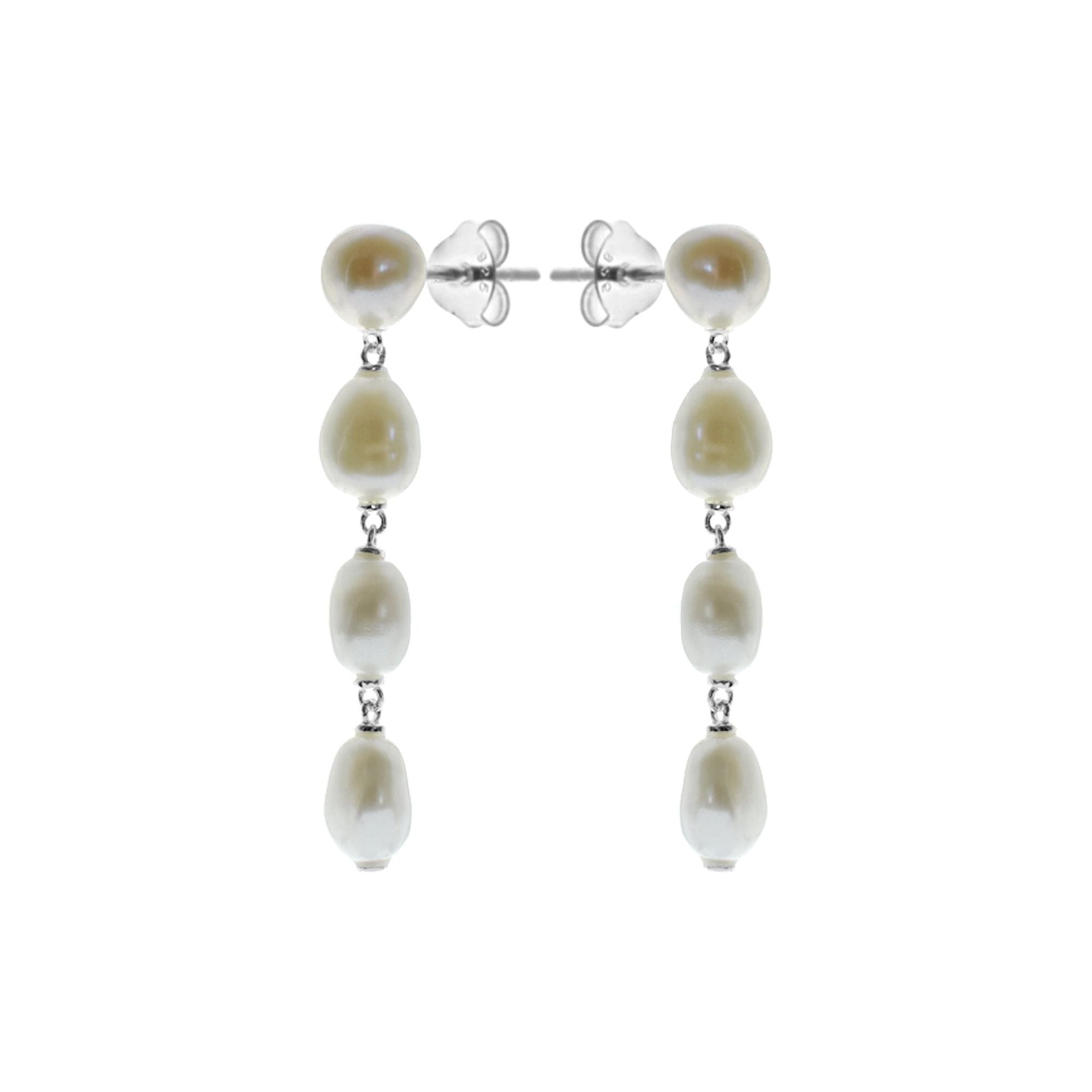 Elsie triple drop pearl studs