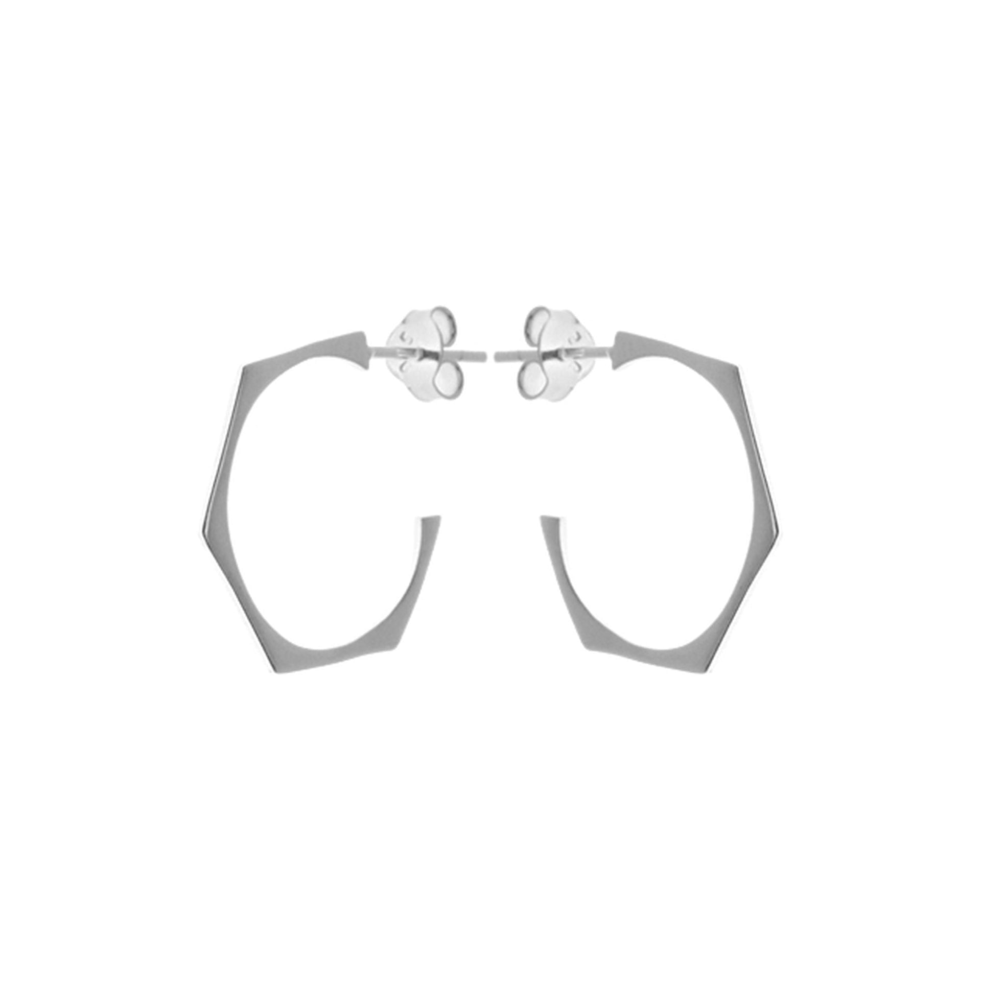 Dahna hexagon edged hoops