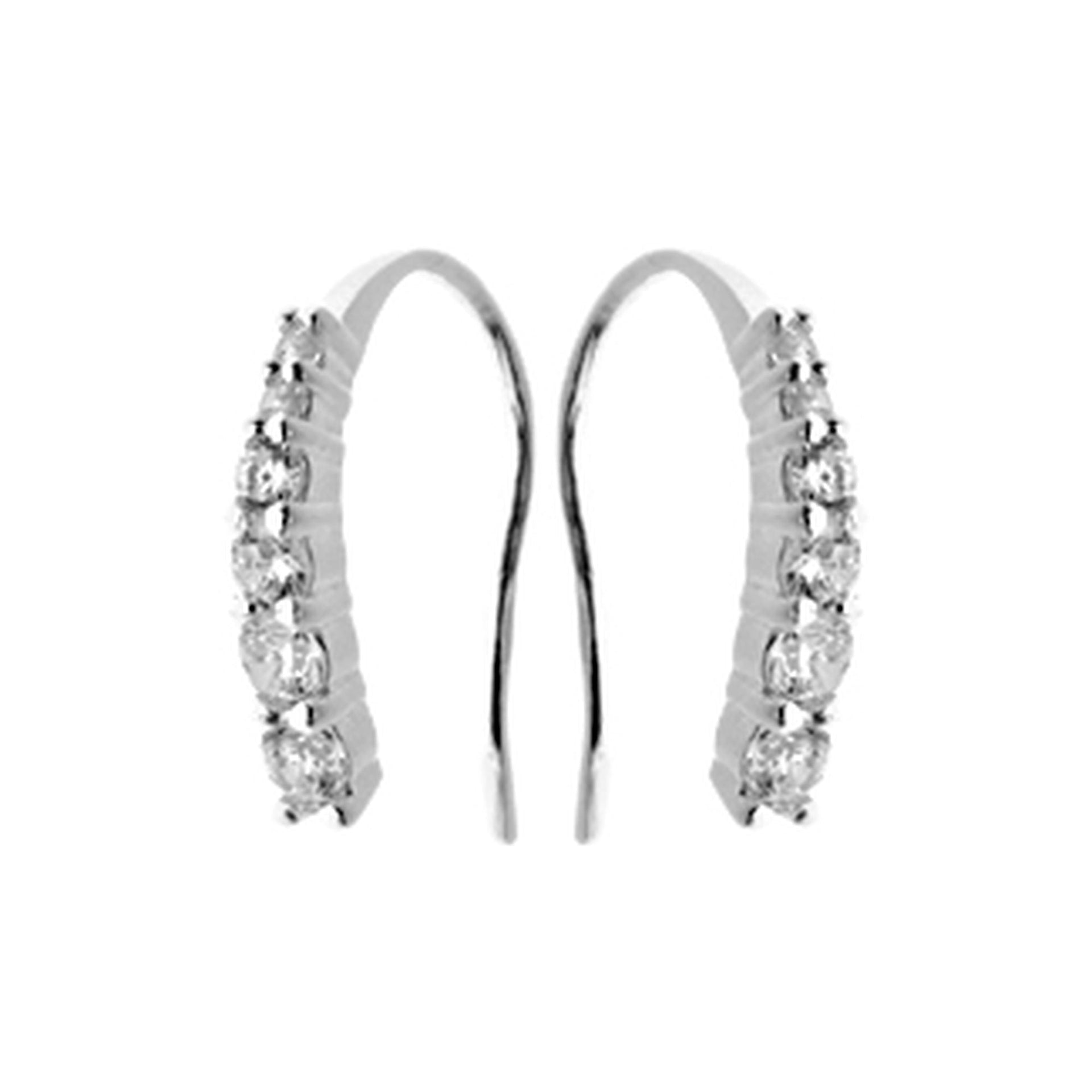 Carrie five stone fixed earrings