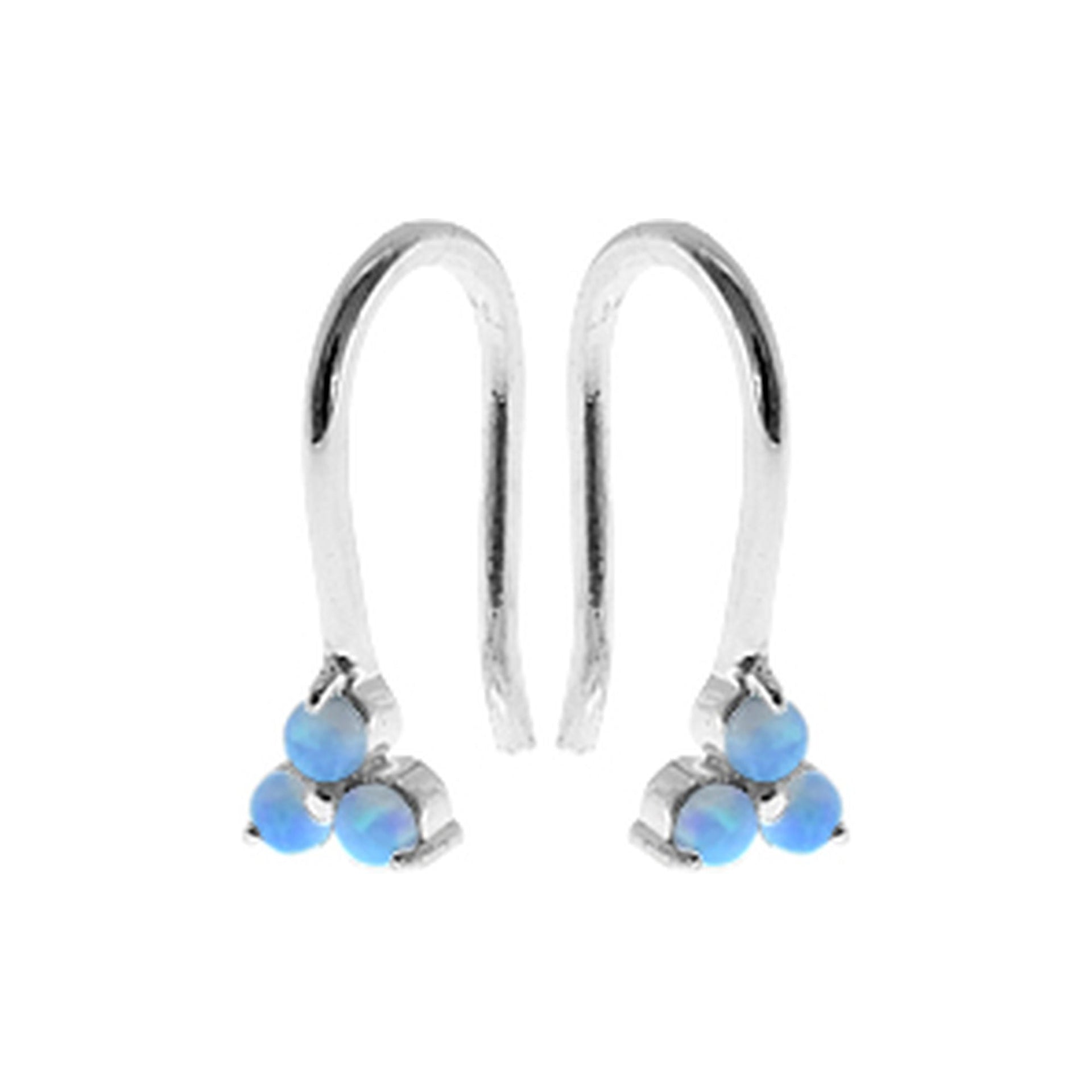 Bethan pyramid blue opalique earrings