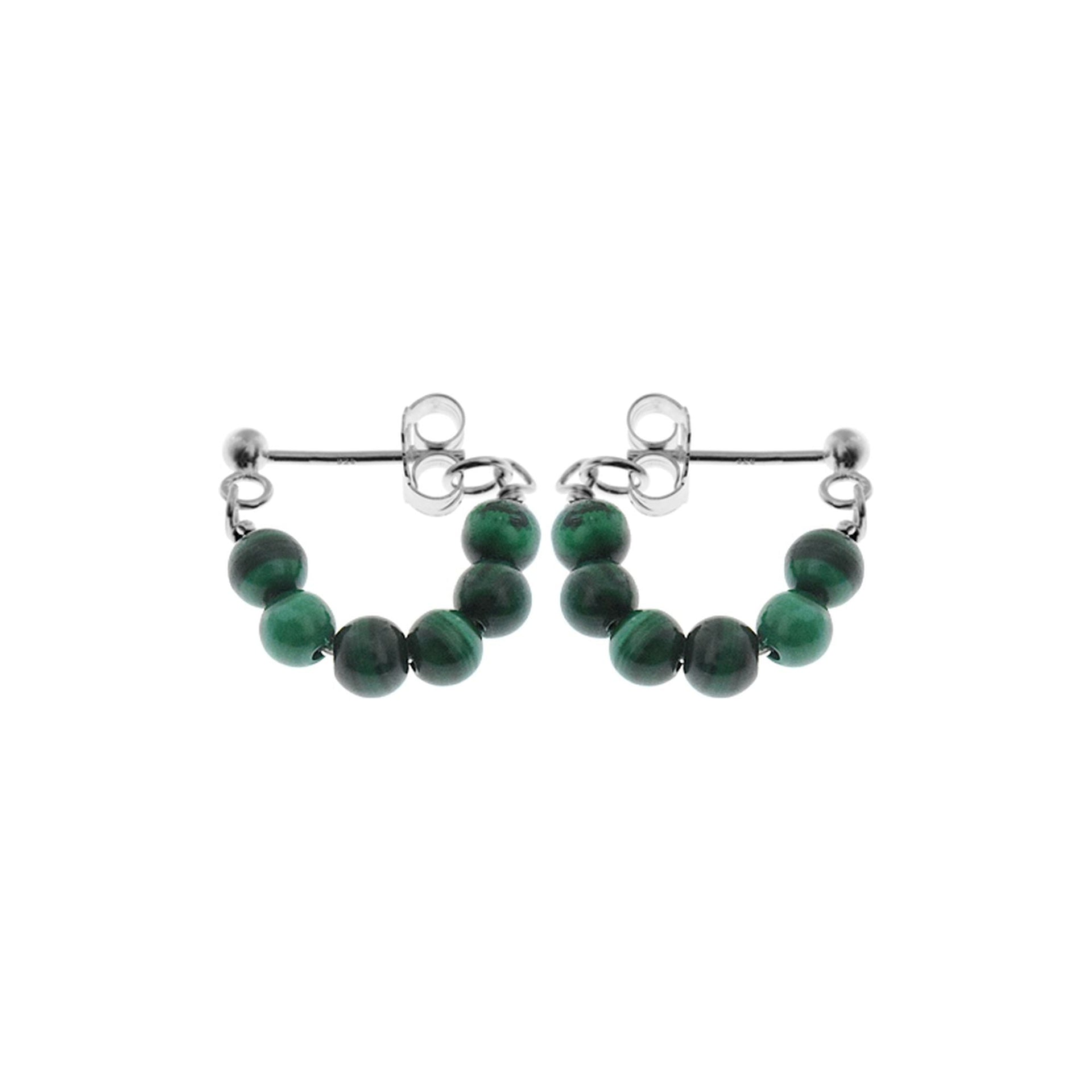Jaelyn malachite looped earrings