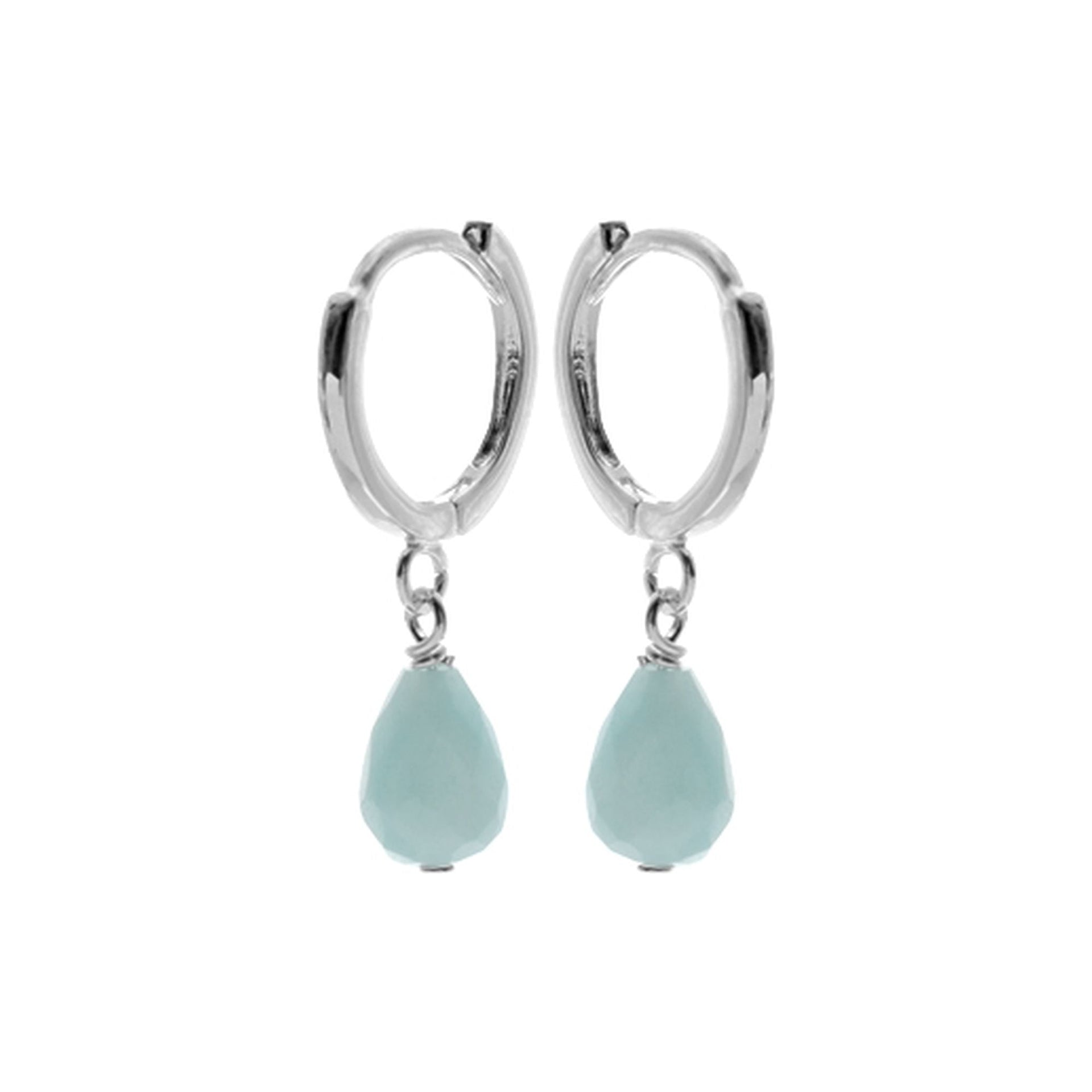 Sophia huggies with briolette amazonite