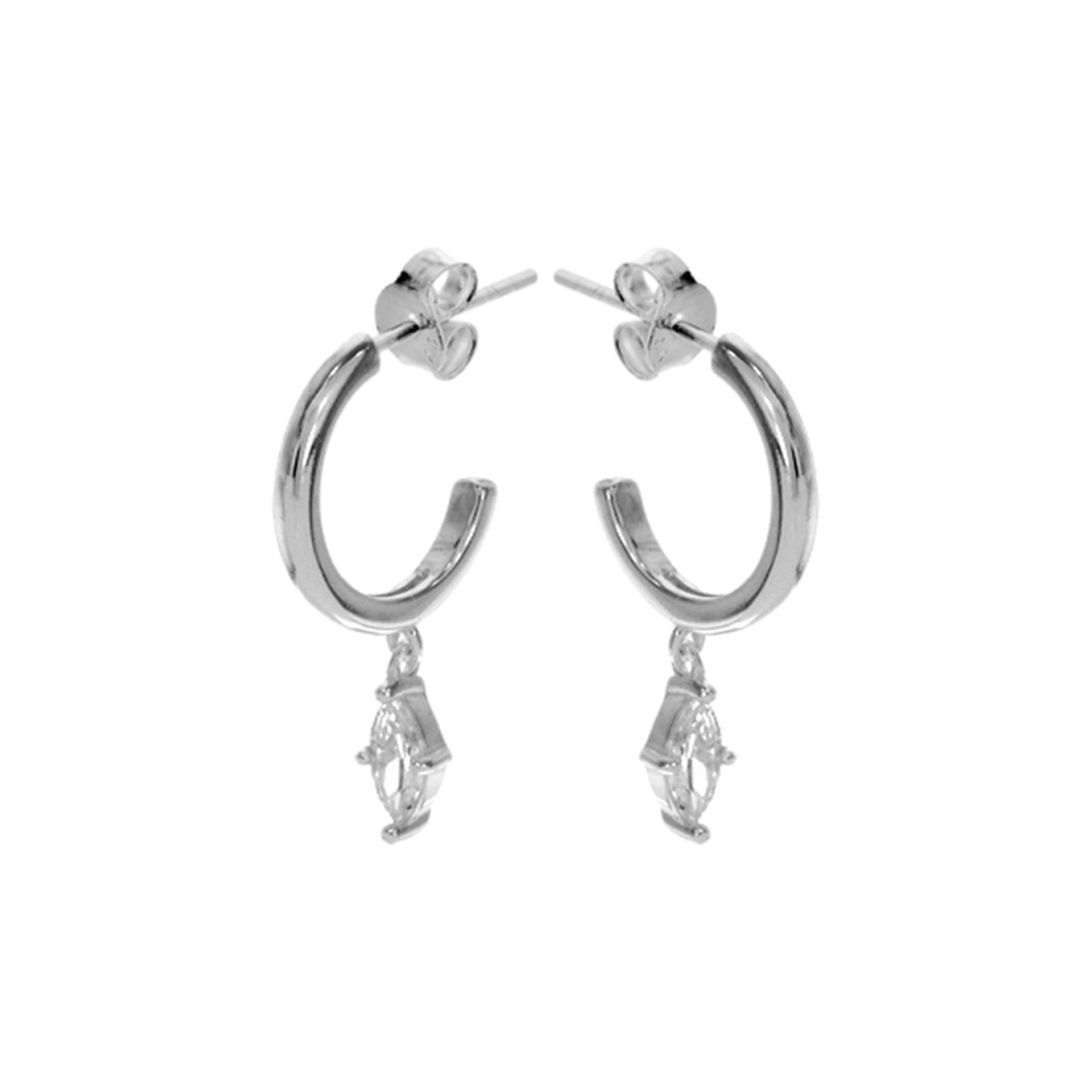 Kenzie simple huggies with CZ charm