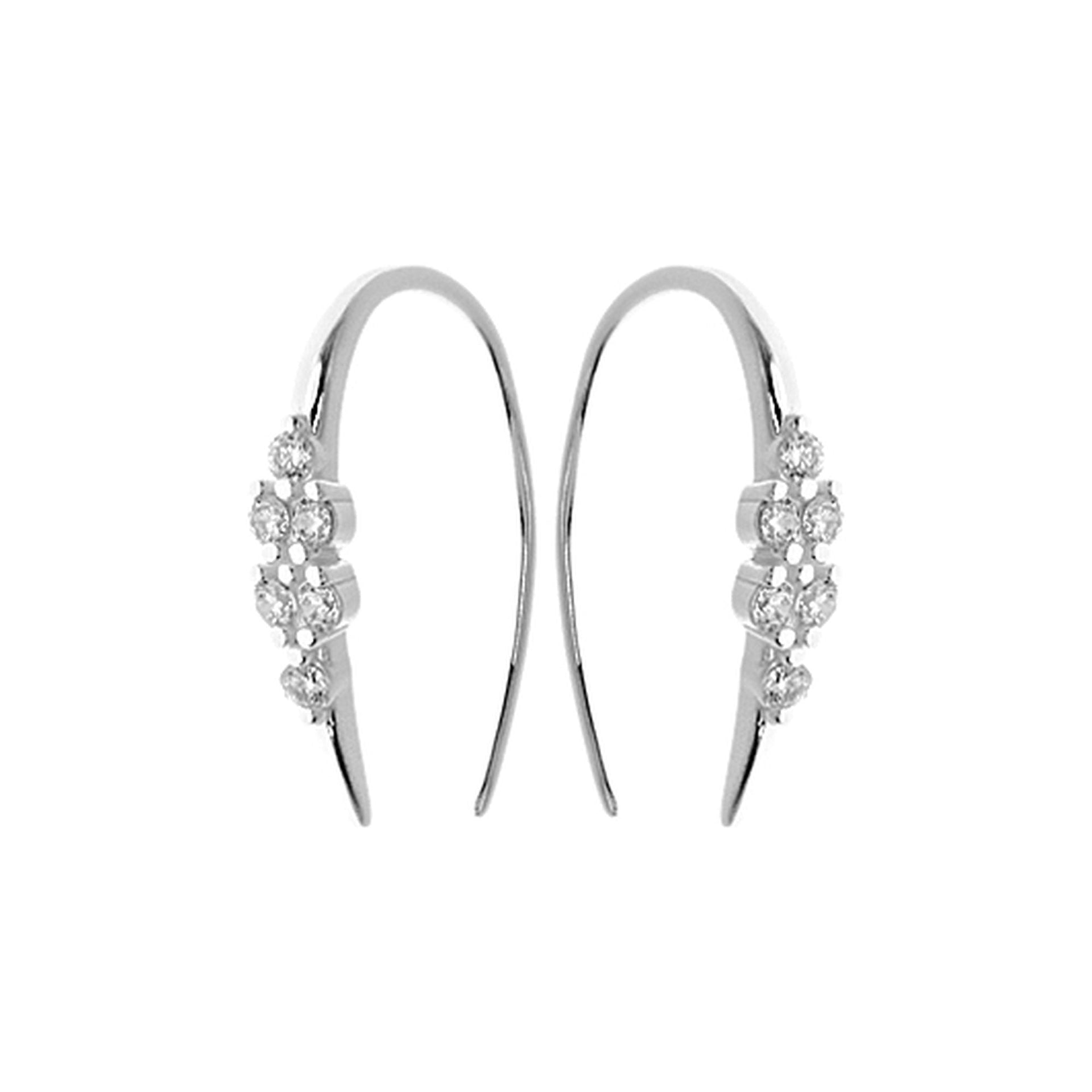 Davina fancy CZ fixed hook earrings