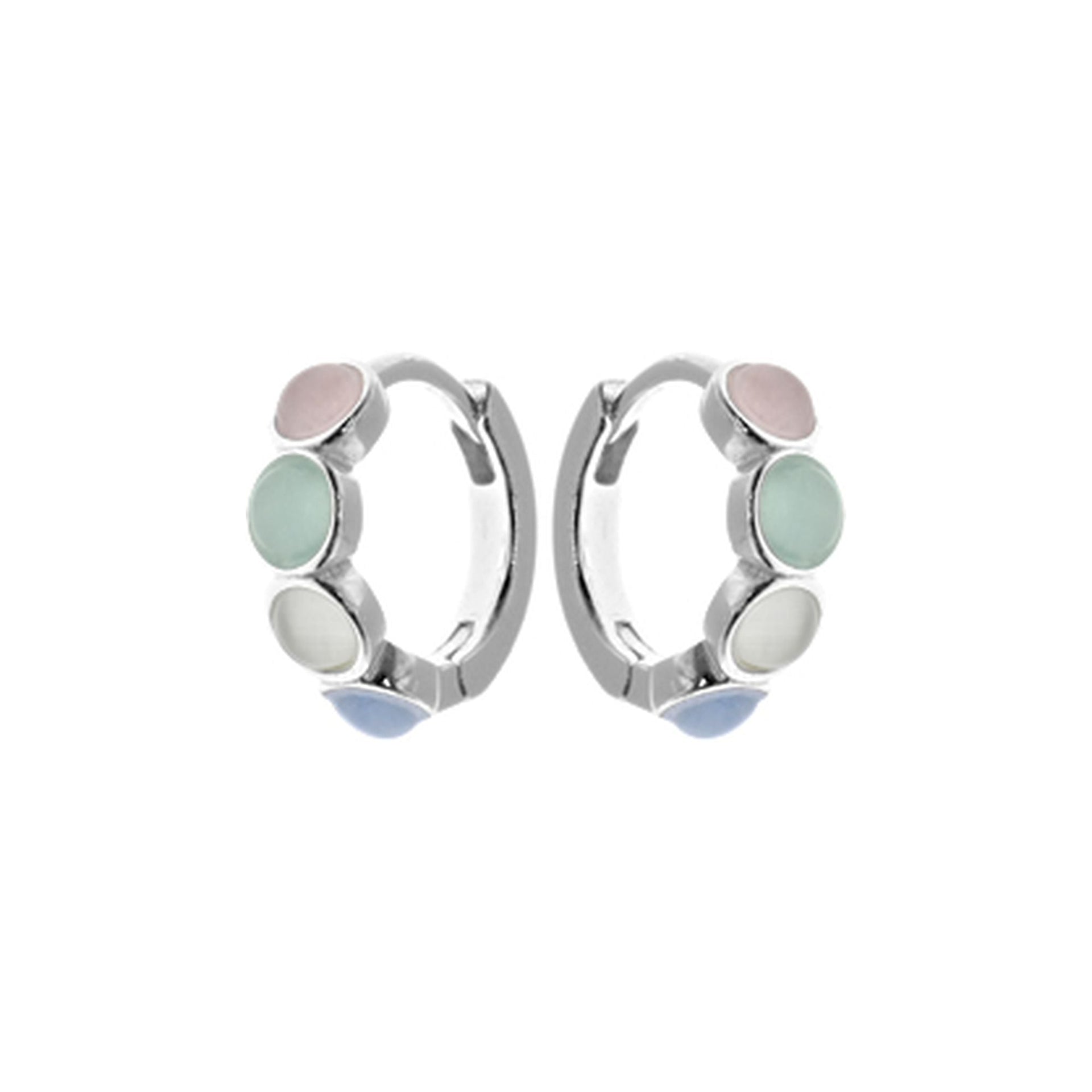 Bronwen multi-coloured cat's eye huggies
