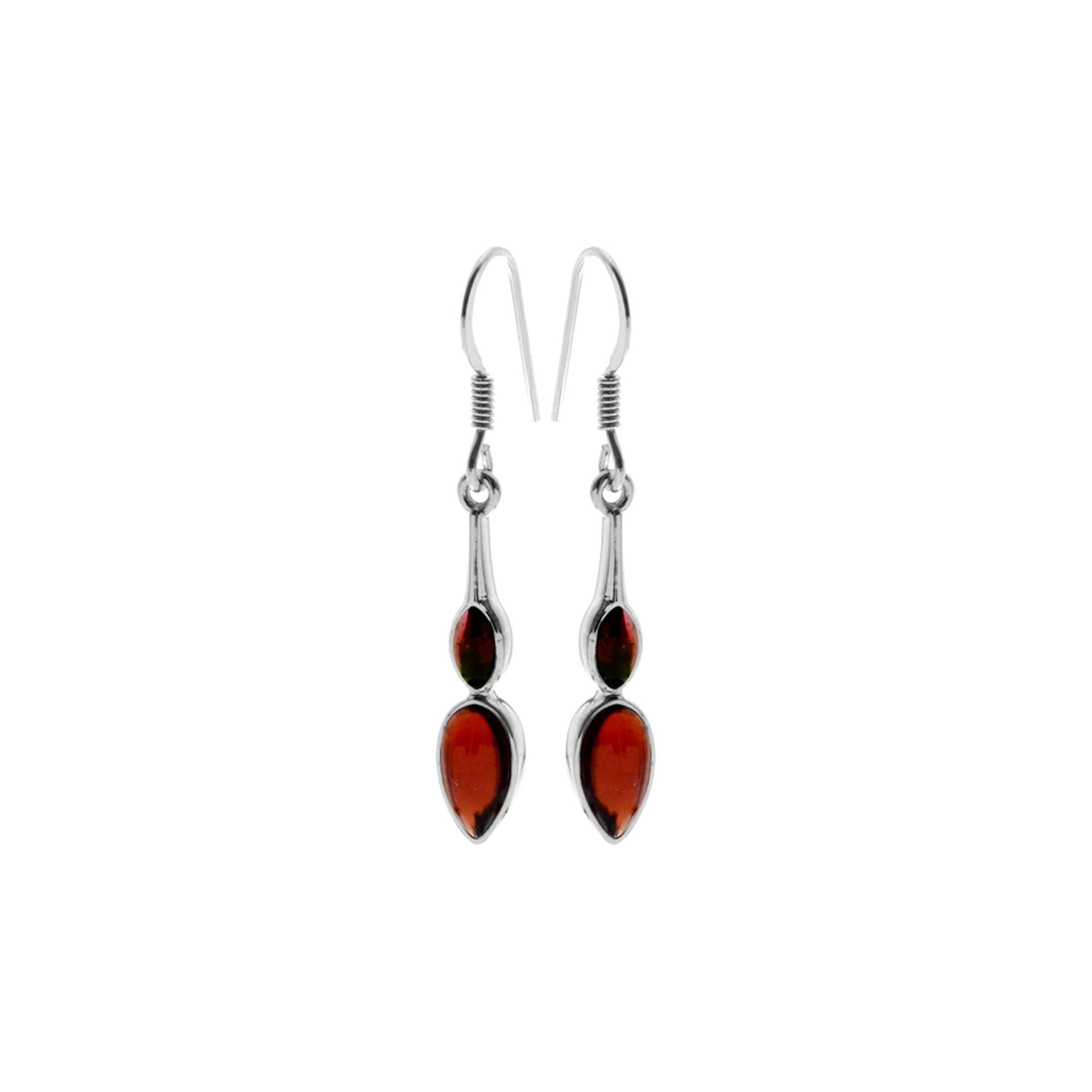 Samira double garnet earrings