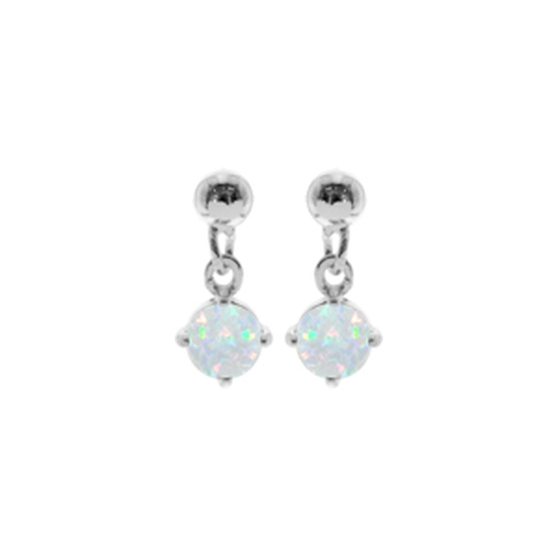 Bethan studs with white opalique drop