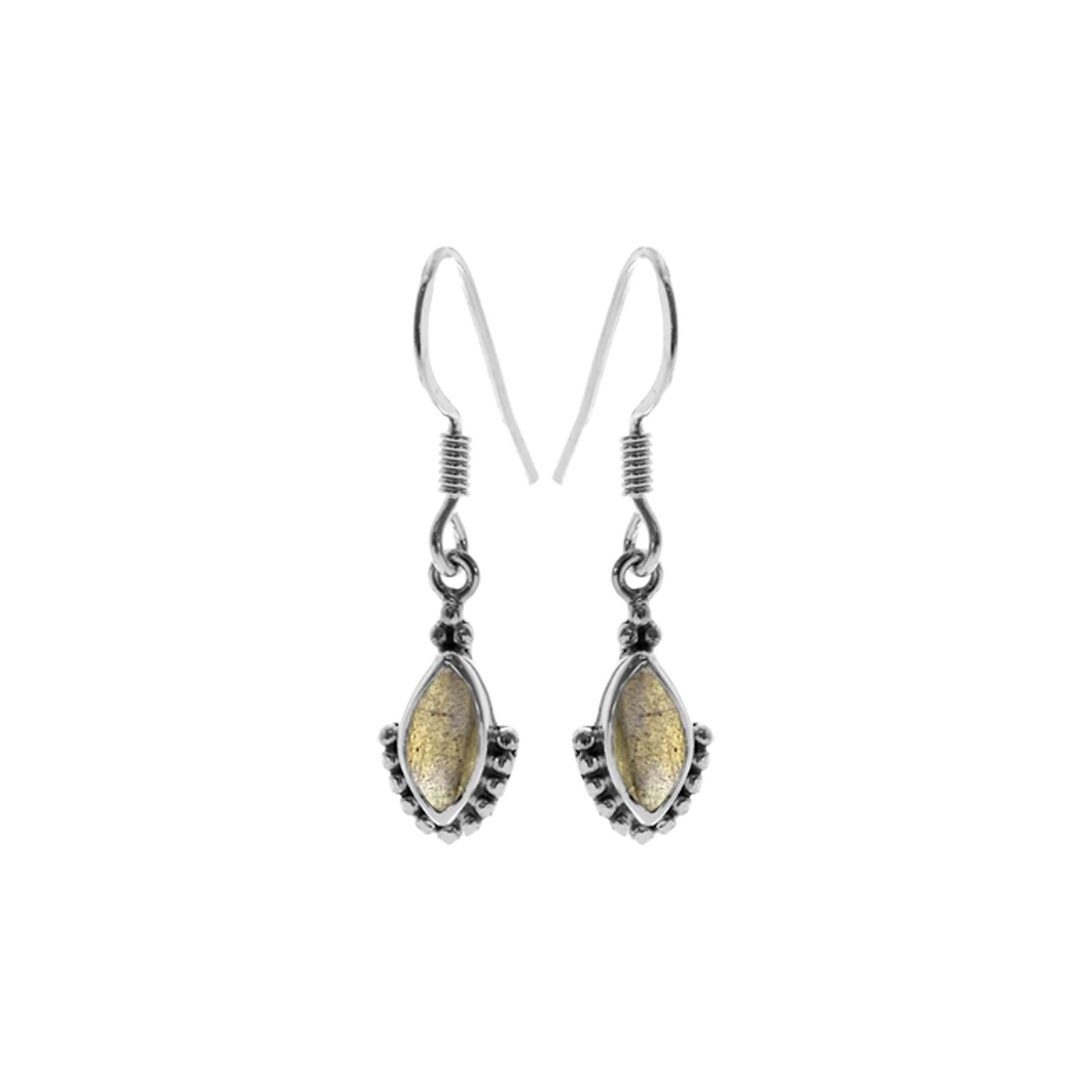 Isla marquis labradorite earrings