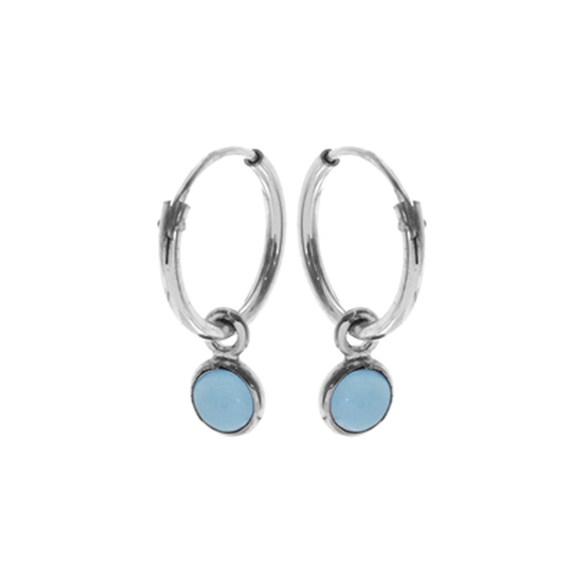 Ivy sleeper with blue chalcedony charm
