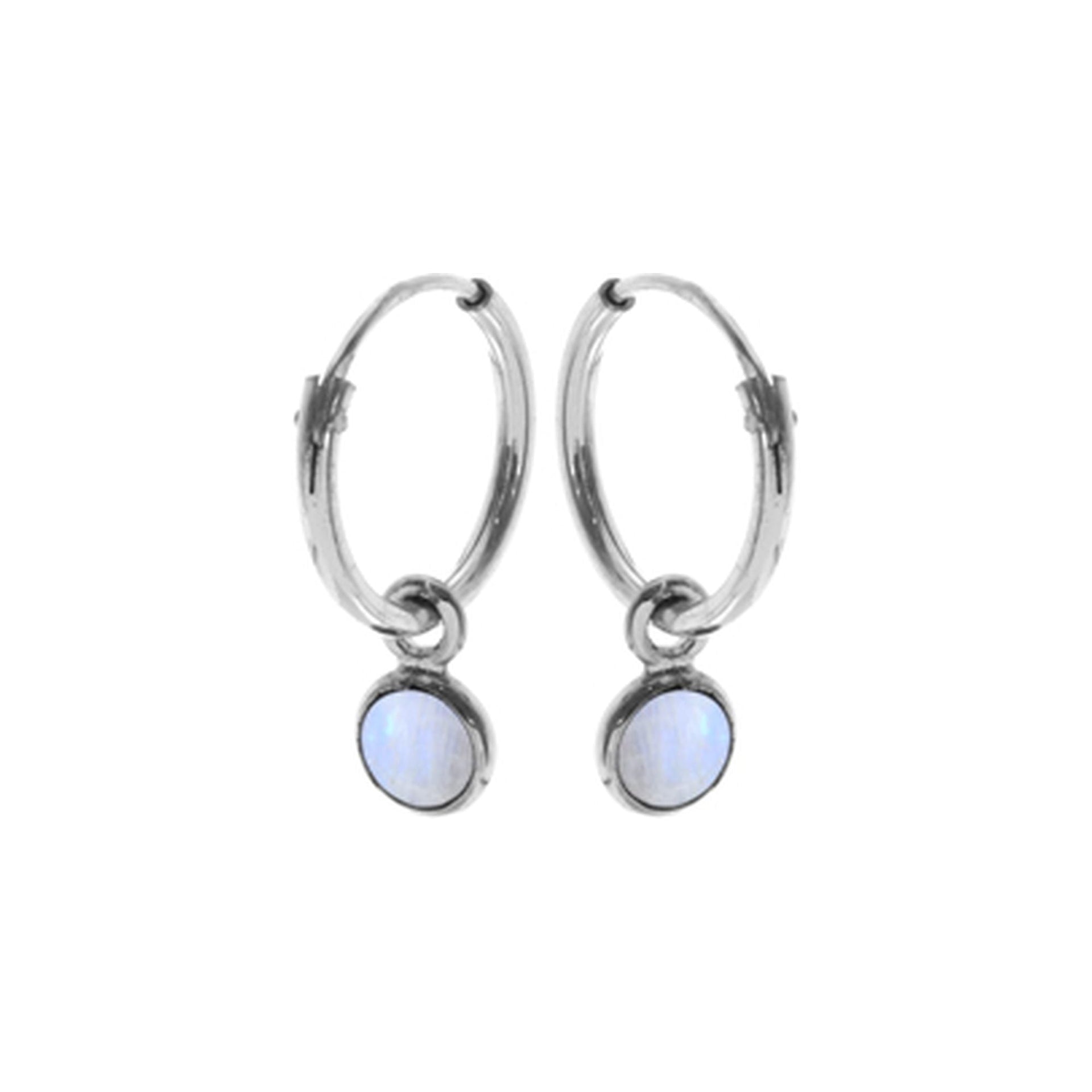 Ivy sleeper with rainbow moonstone charm