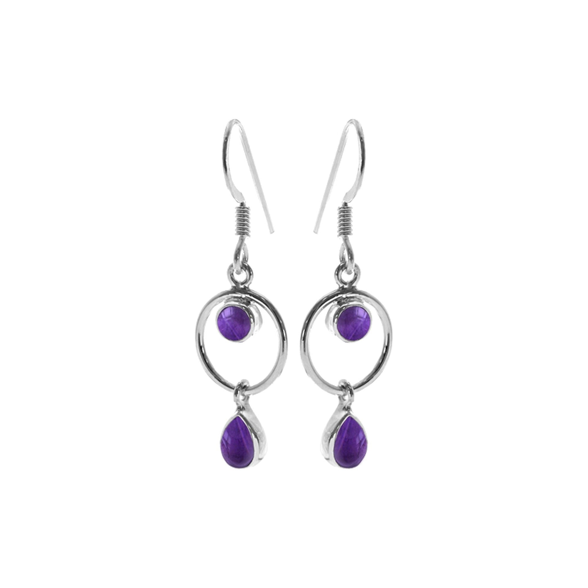 Ivy amethyst charm earrings