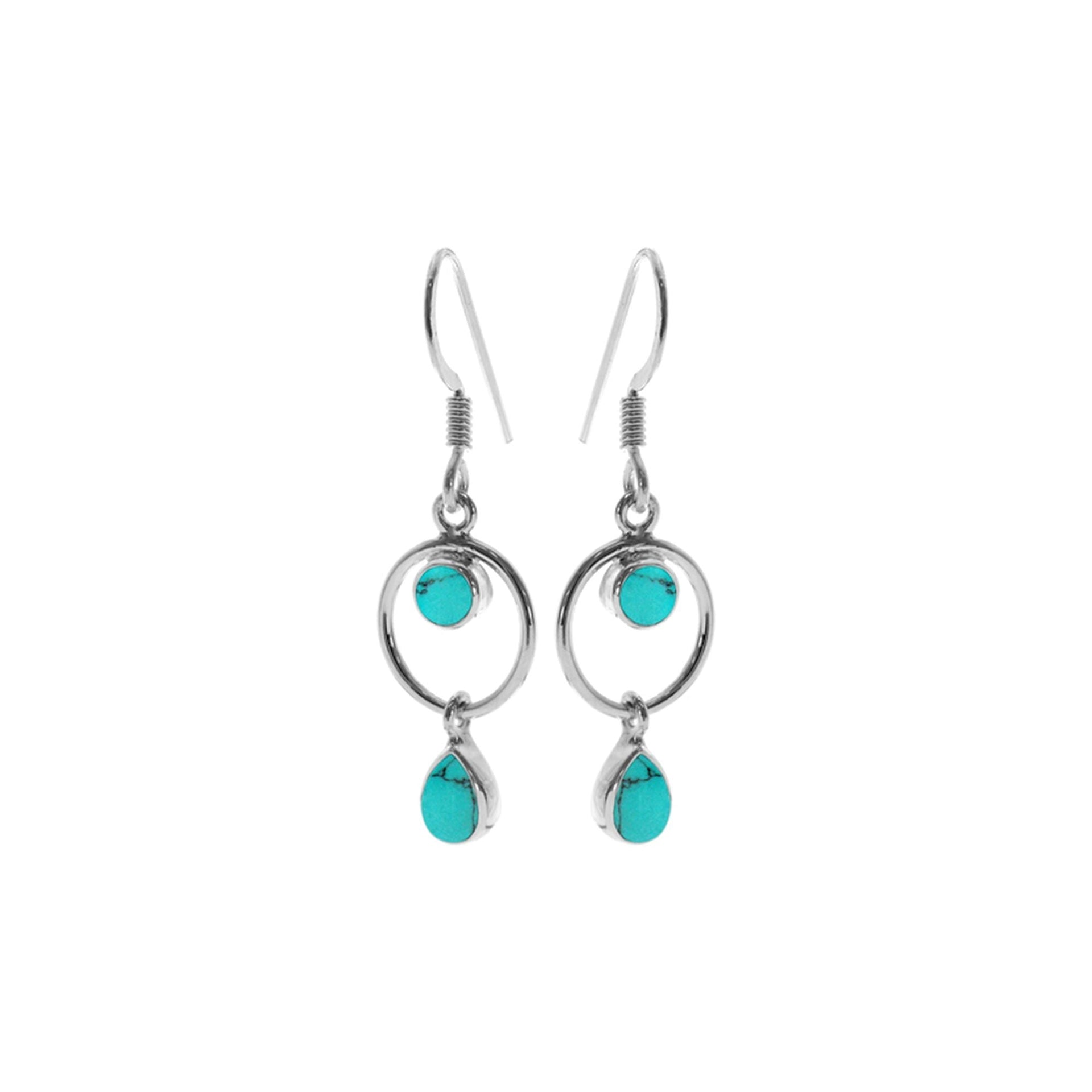 Ivy turquoise charm earrings