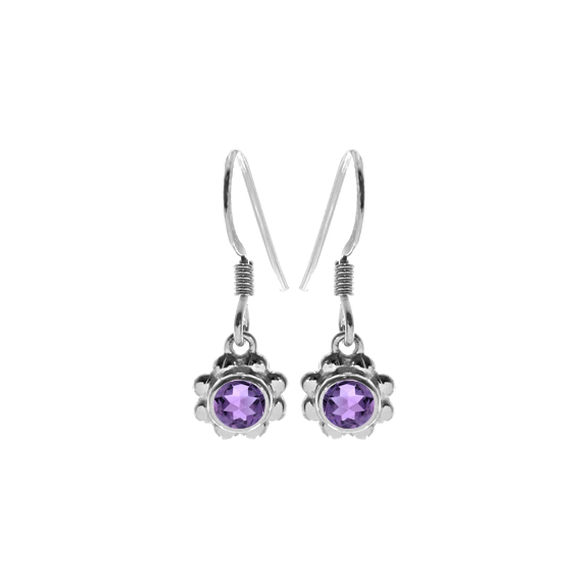 Matilda amethyst petal earrings