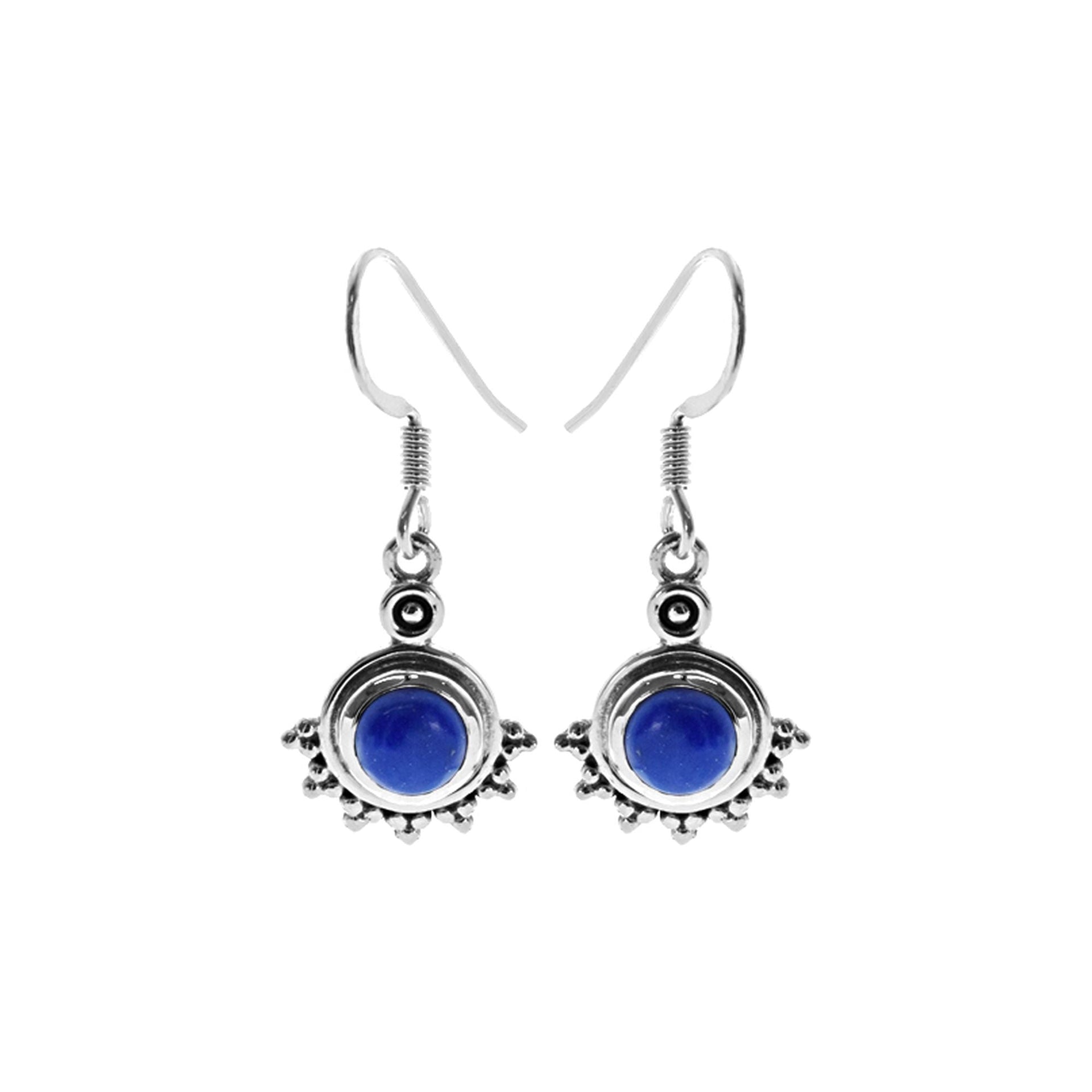 Catalina half surround lapis lazuli earrings