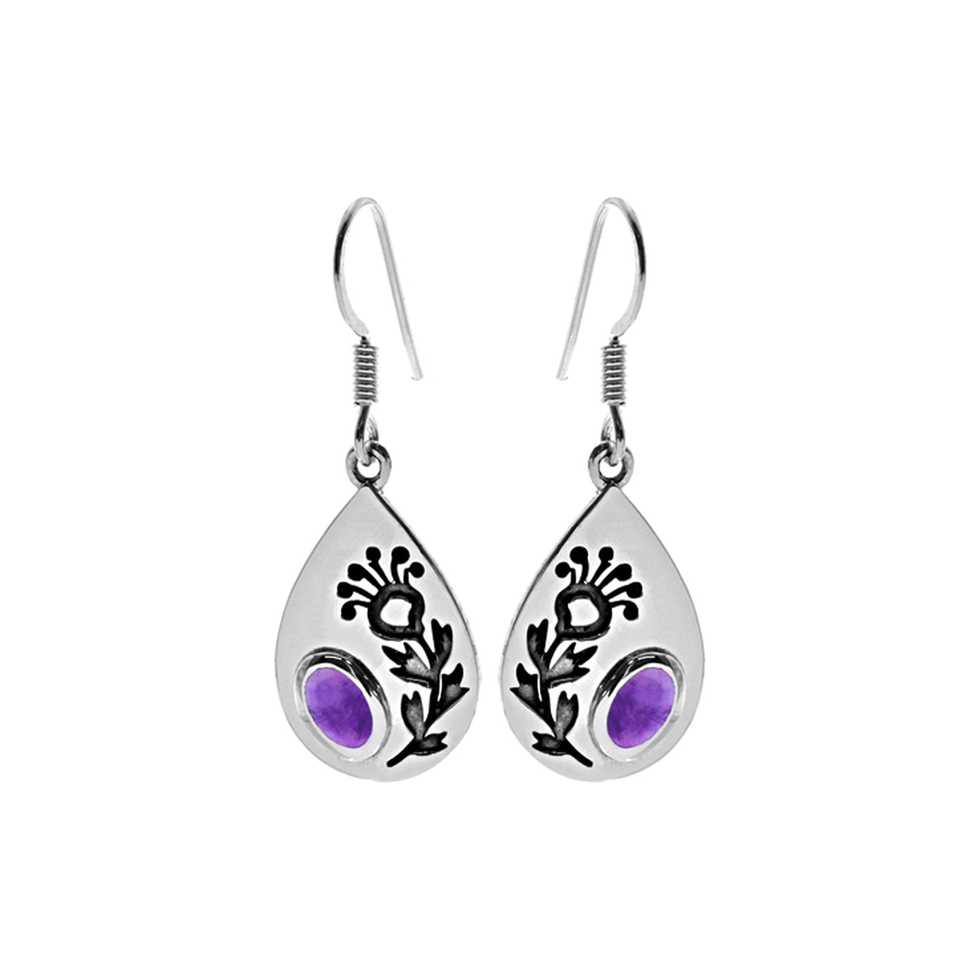 Catalina dandelion amethyst earrings
