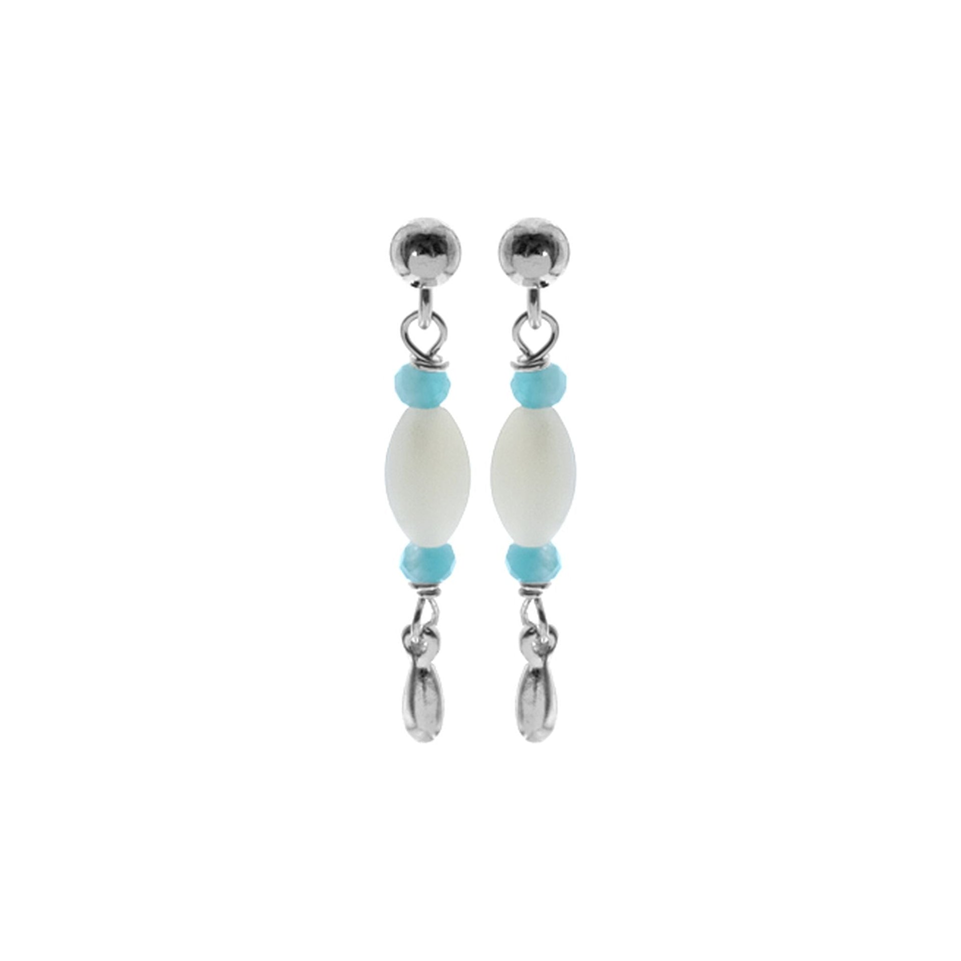 Sophia amazonite and MOP drop earrings