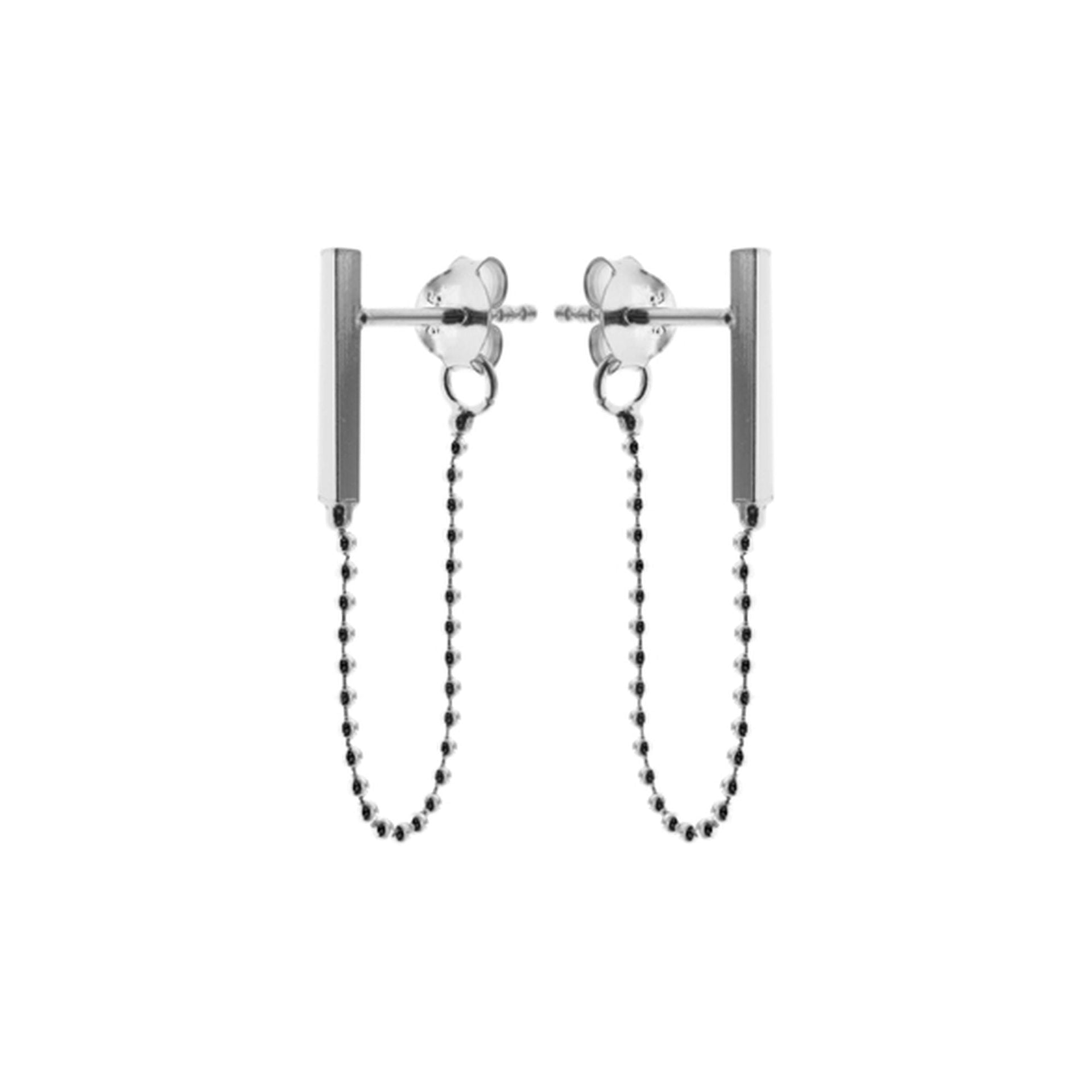 Lara bar and chain earrings