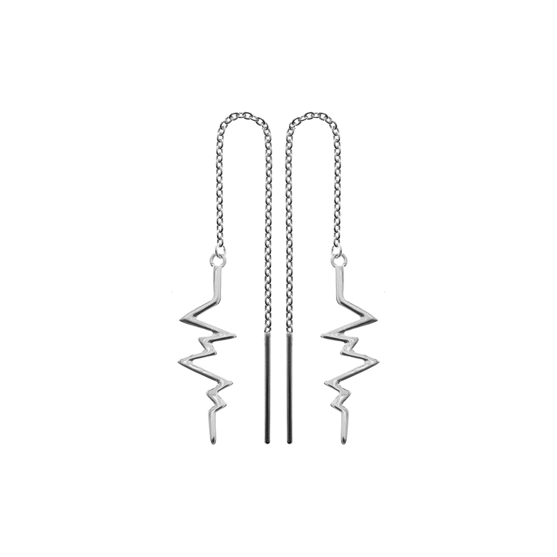 Lily heartbeat pull-through earrings