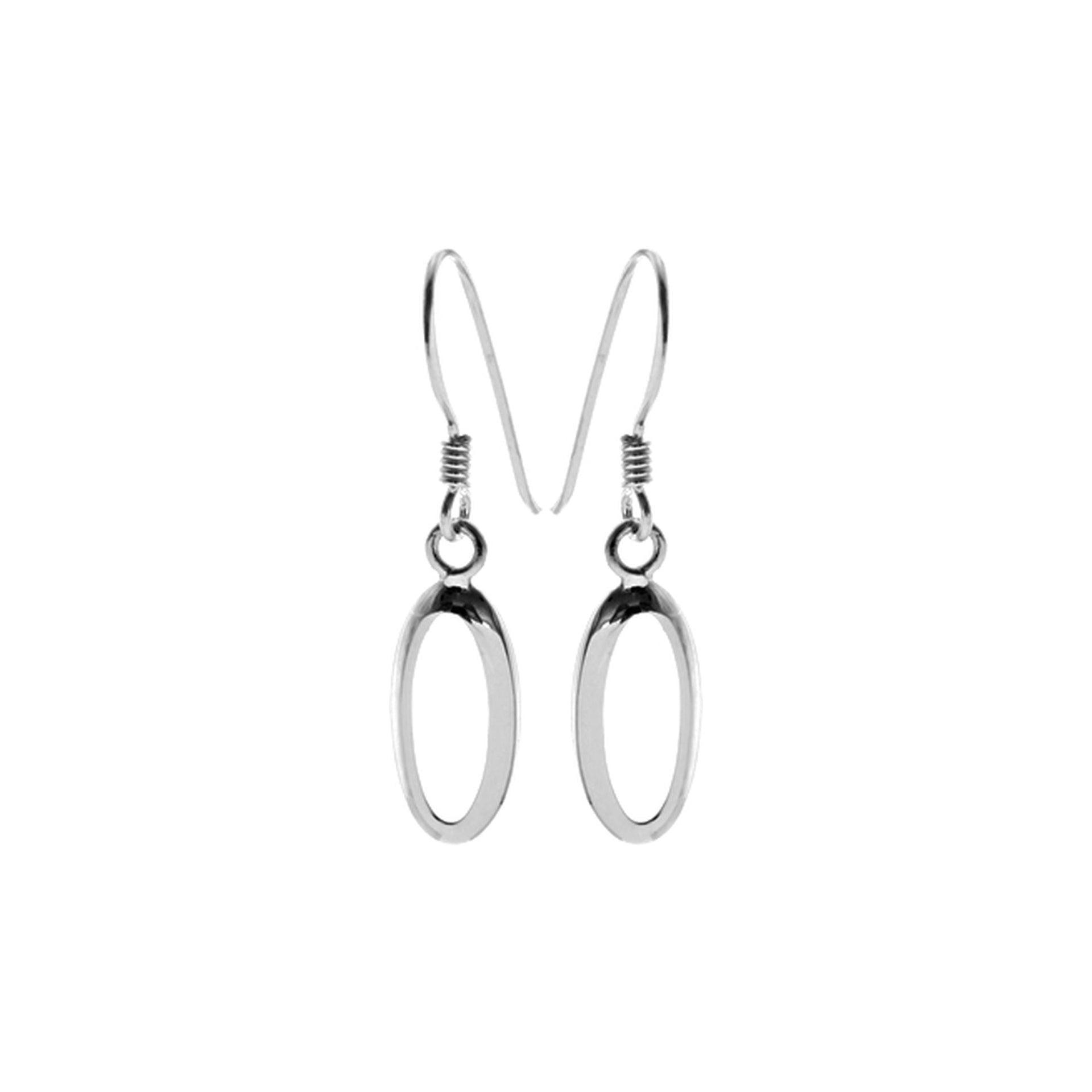 Smile open oval ribbon earrings