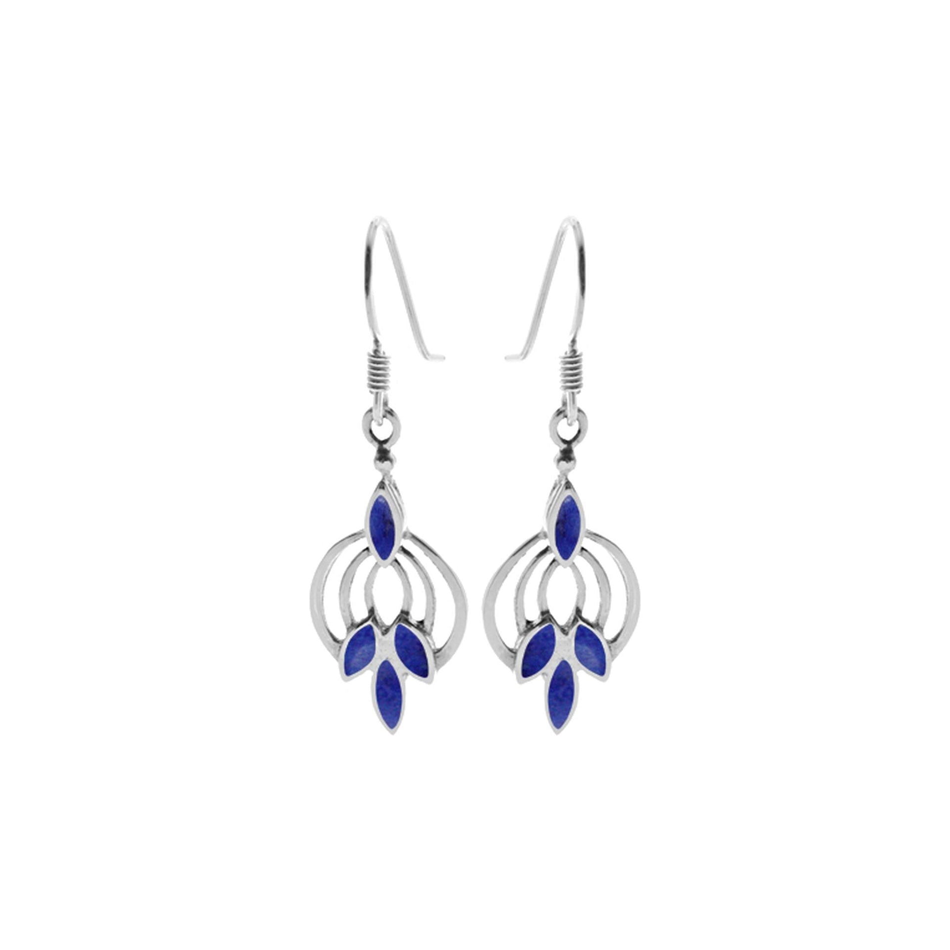 Tilly art nouveau style lapis lazuli earrings