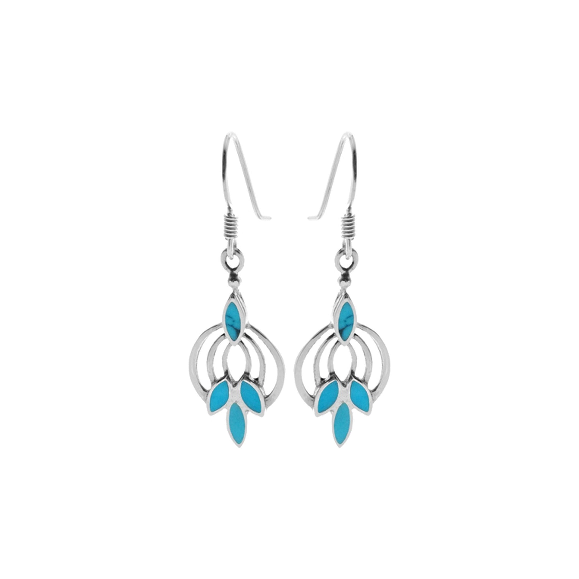 Tilly art nouveau style turquoise earrings