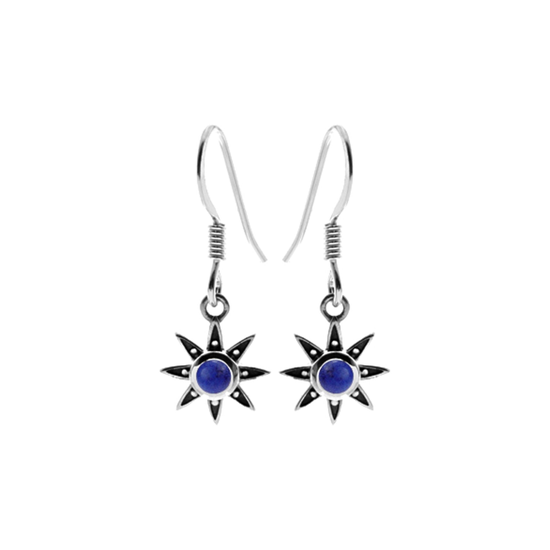 Catalina lapis lazuli sunburst earrings