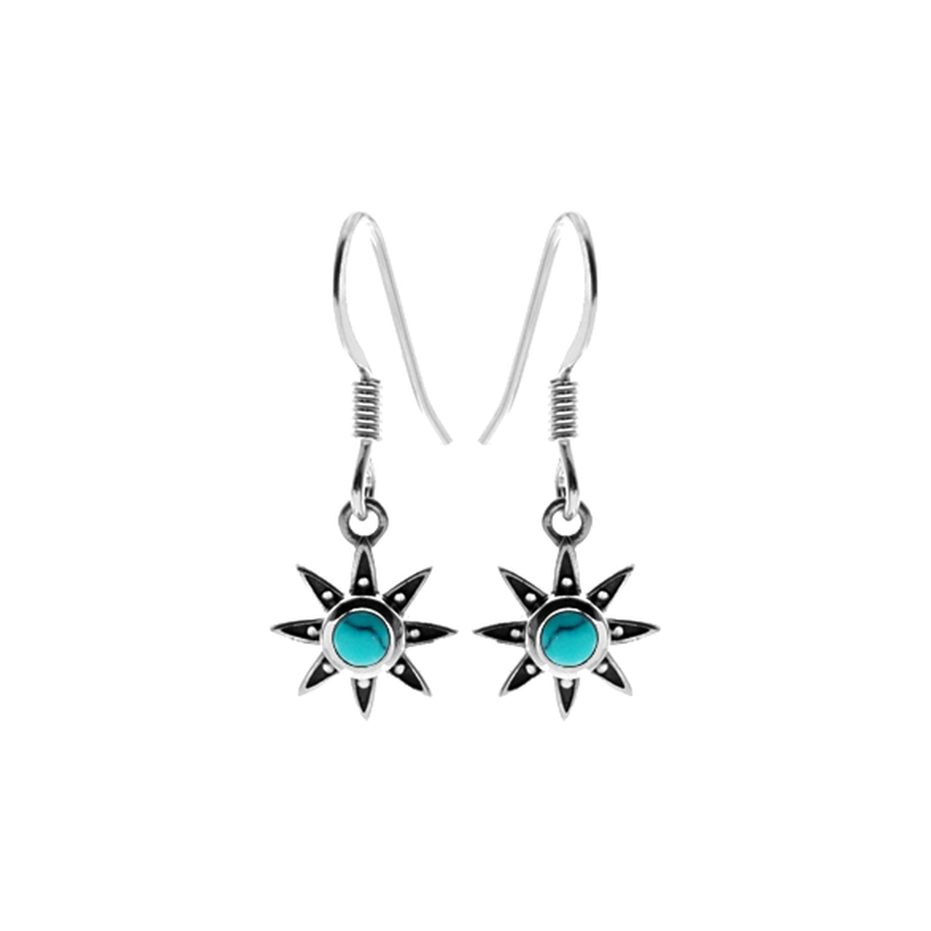 Catalina turquoise sunburst earrings