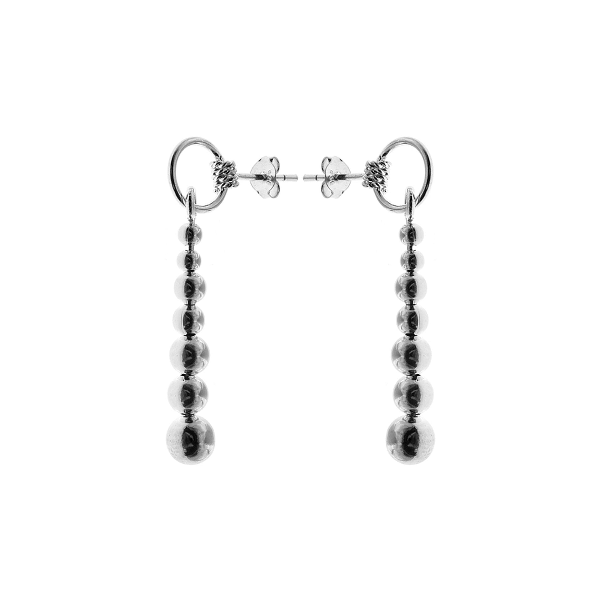 Lara mobile cascading bead stud earrings