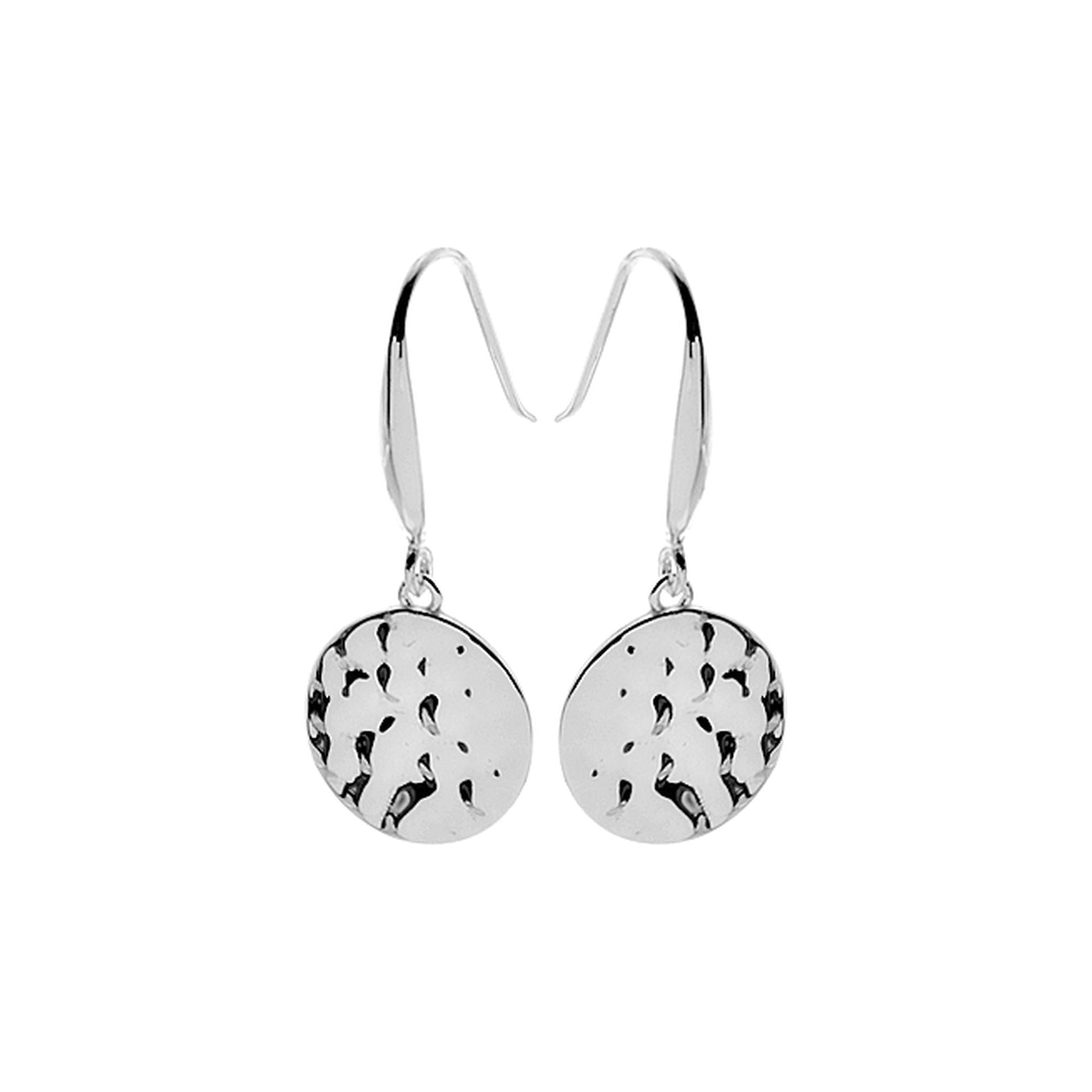 Lexi simple textured disc earrings