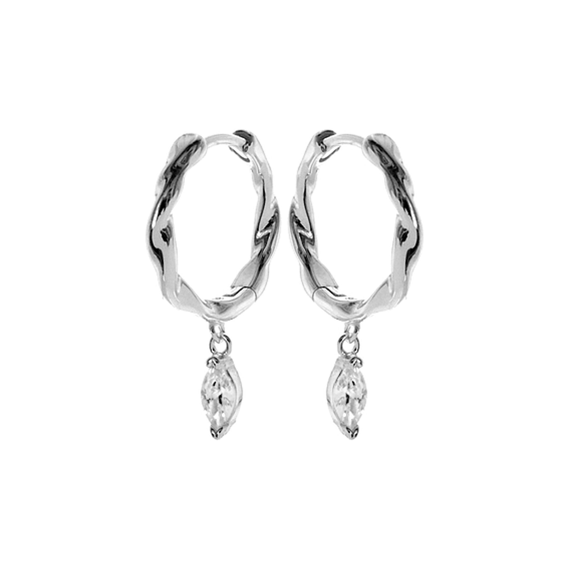 Davina twisted huggies with marquis CZ