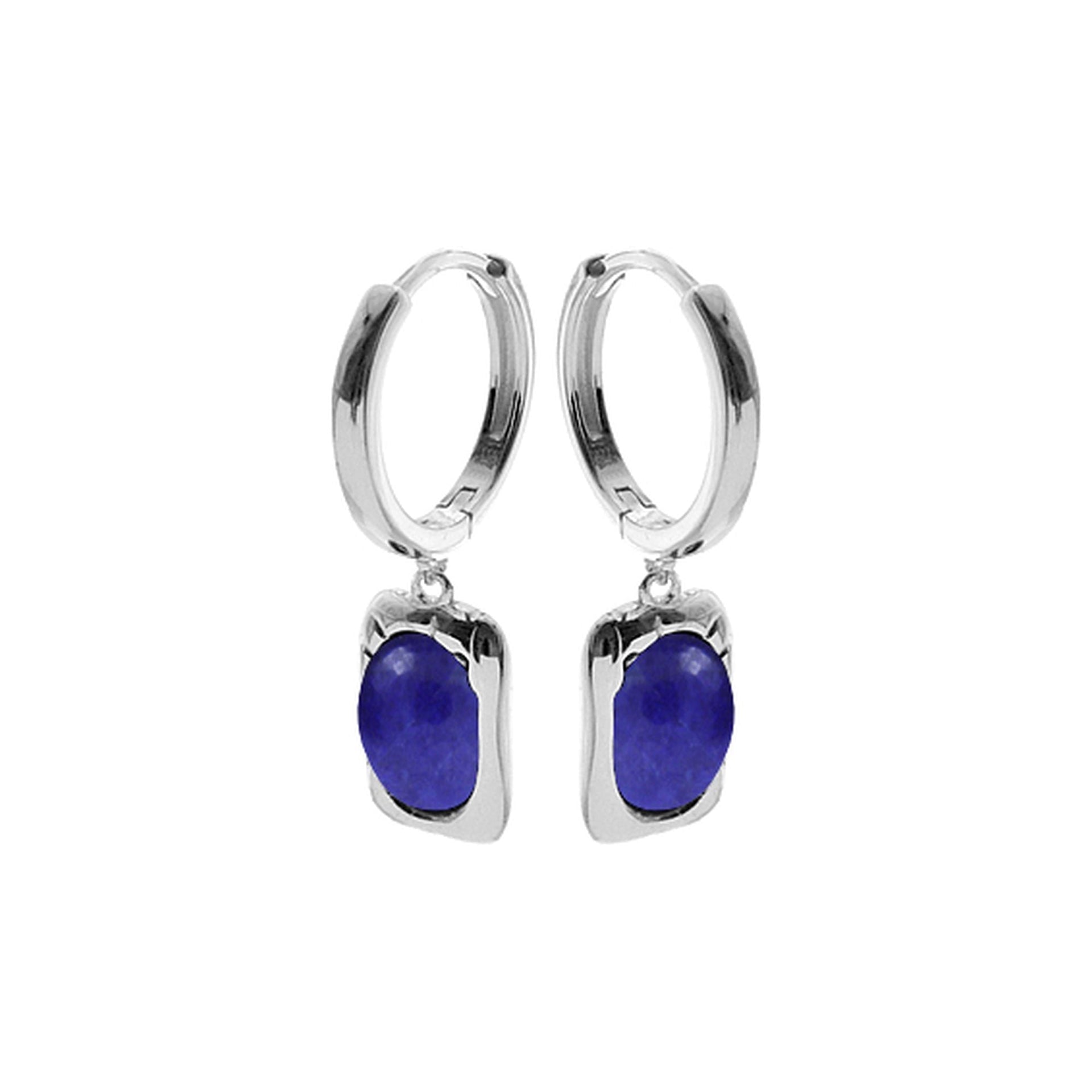 Bridget huggies with lapis lazuli in detailed rectangle