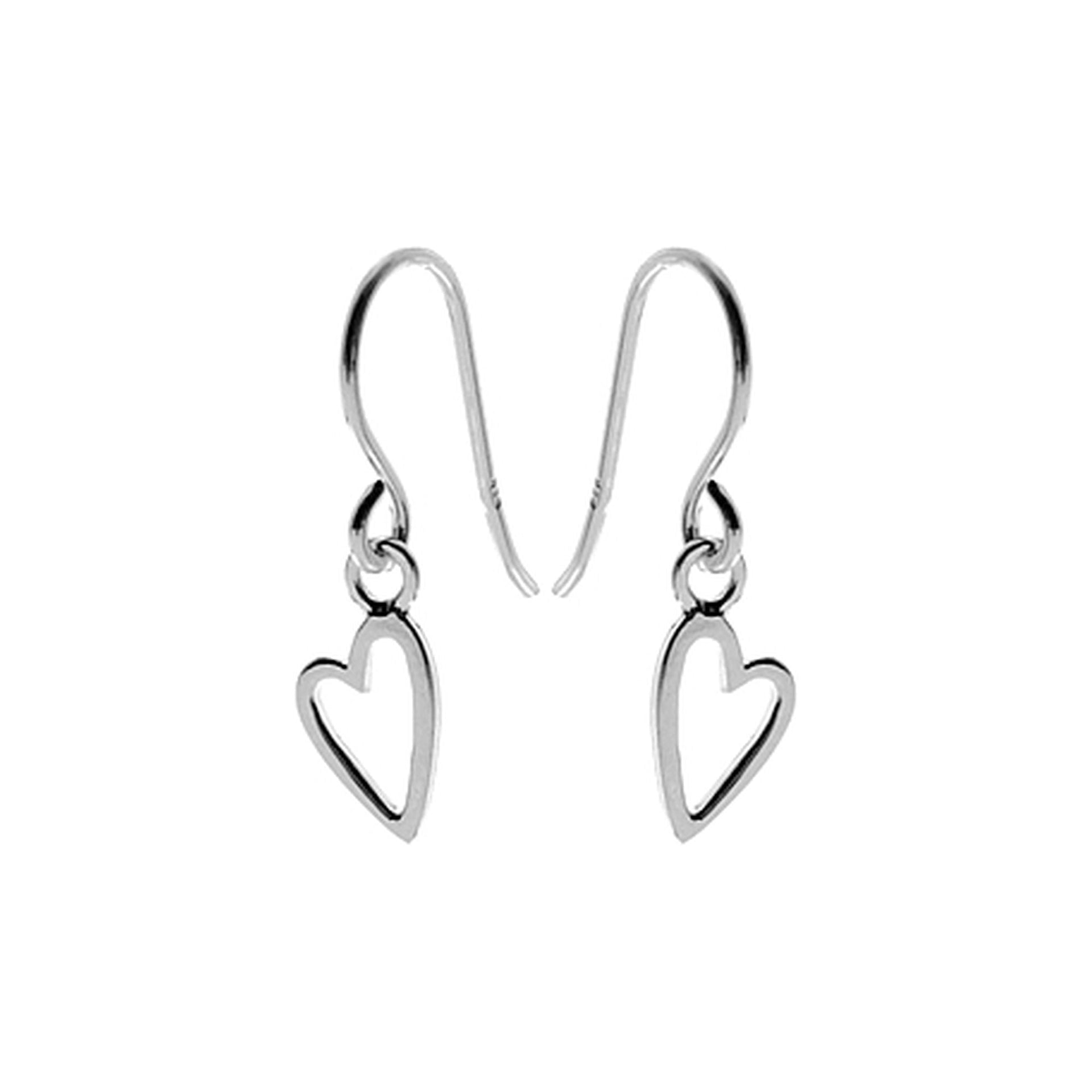 Lily single offset heart earrings