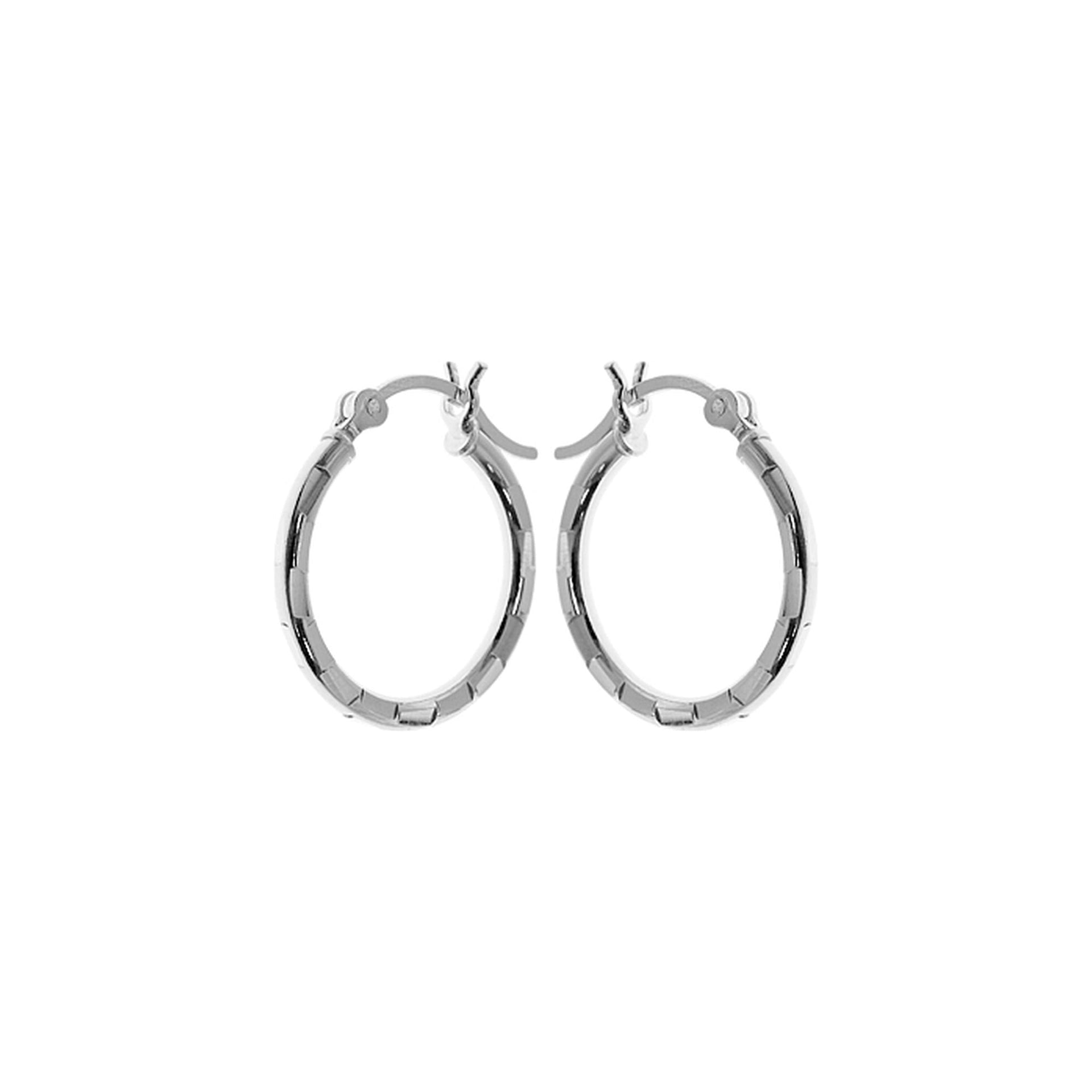 Zoe diamond cut creole hoops