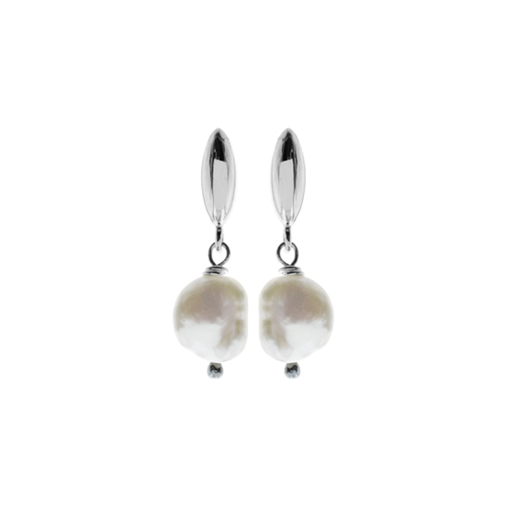 Elsie bar stud with drop pearl