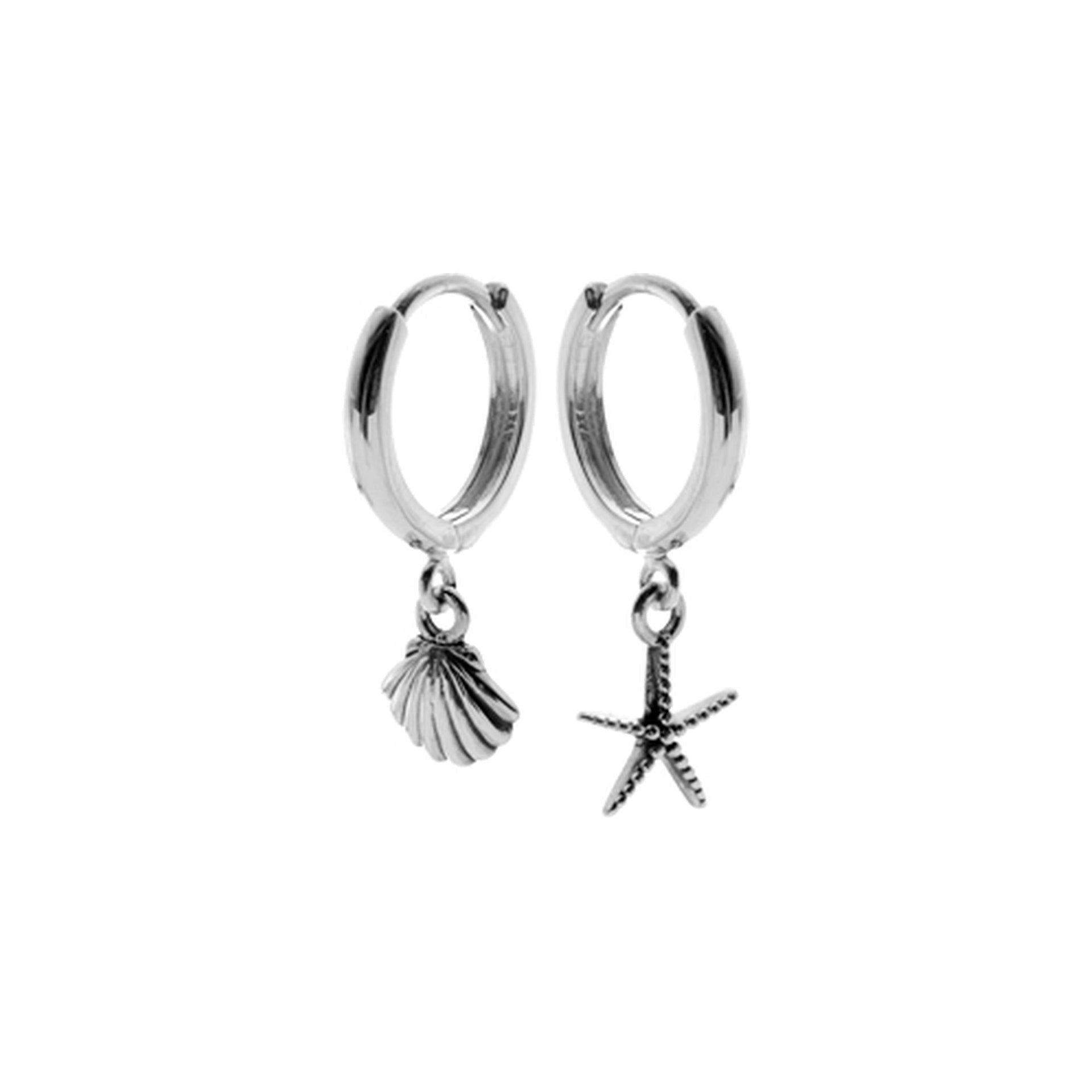 Mila starfish and shell huggies