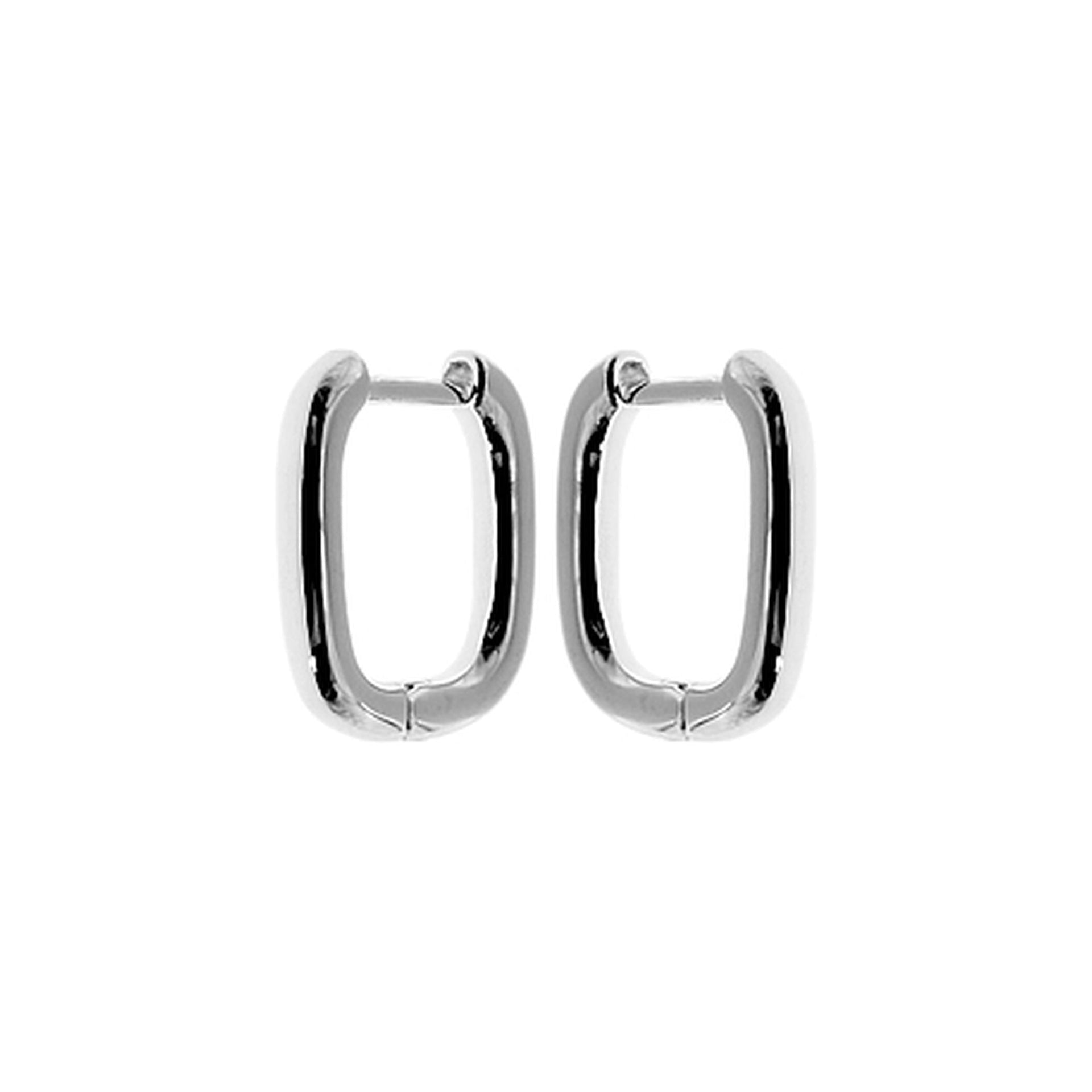 Bria squircle huggie hoops