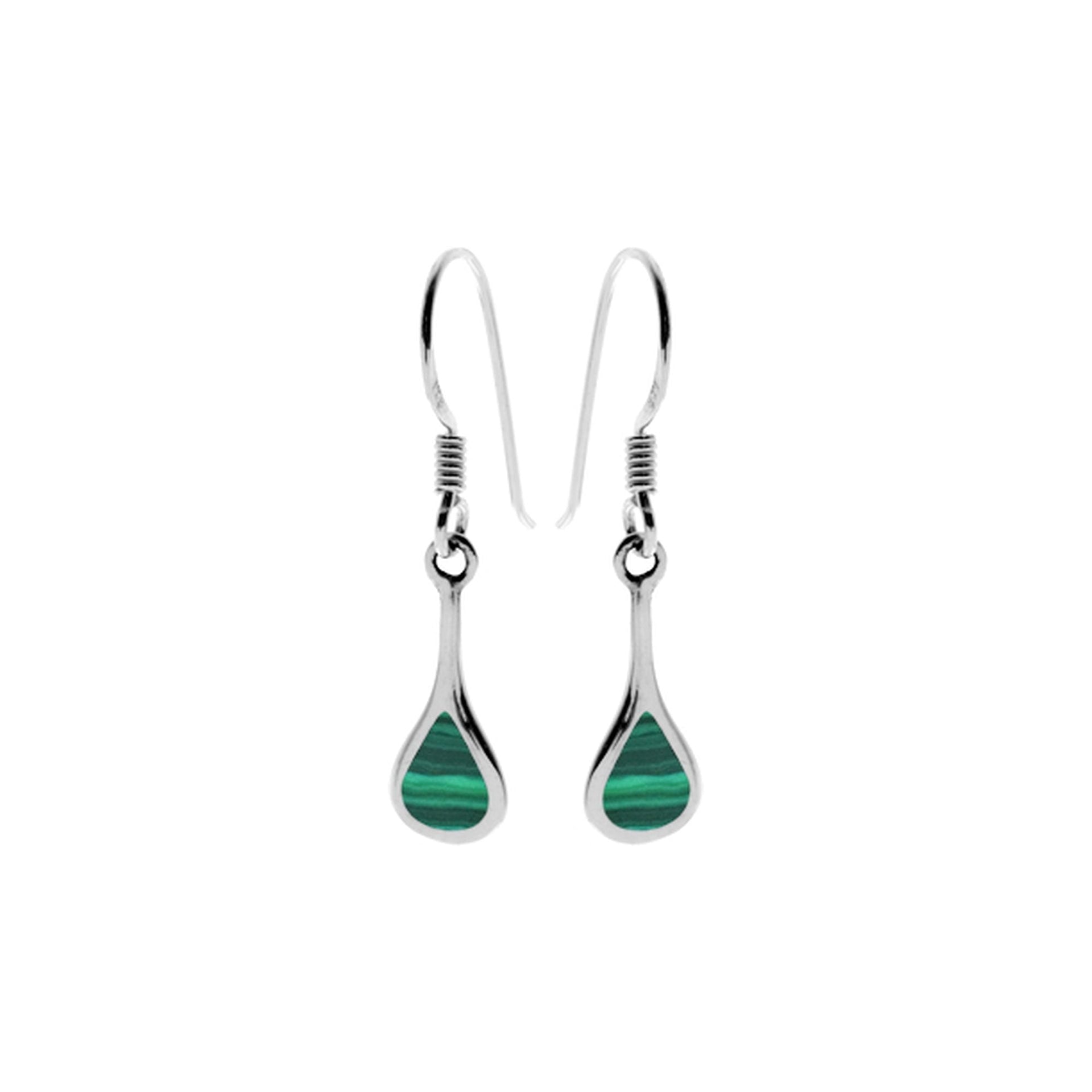 Smile extended malachite teardrop earrings