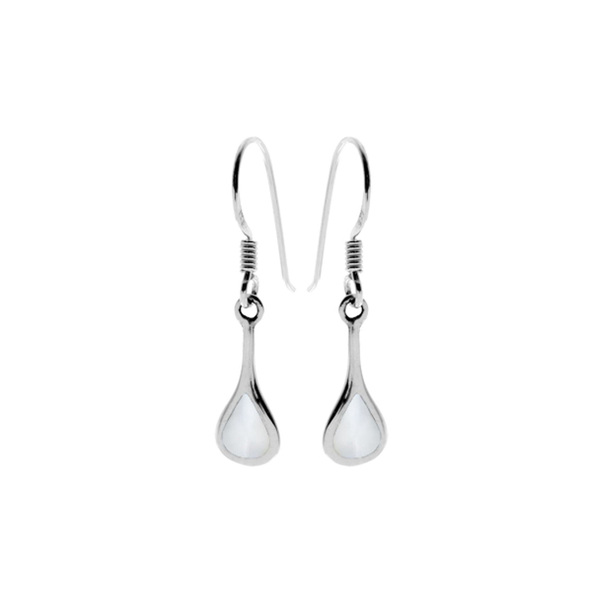 Smile extended mother of pearl teardrop earrings