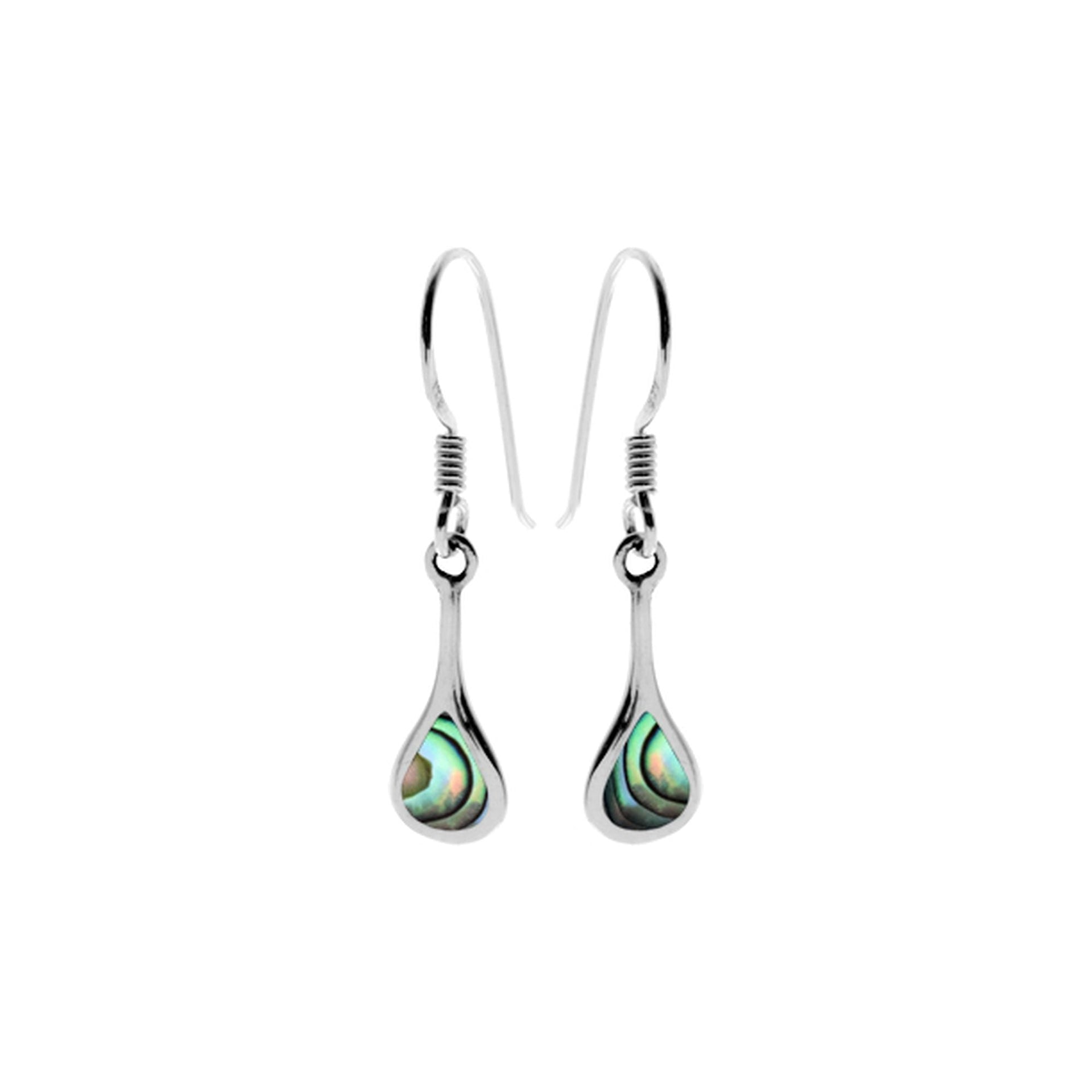 Smile extended paua shell teardrop earrings