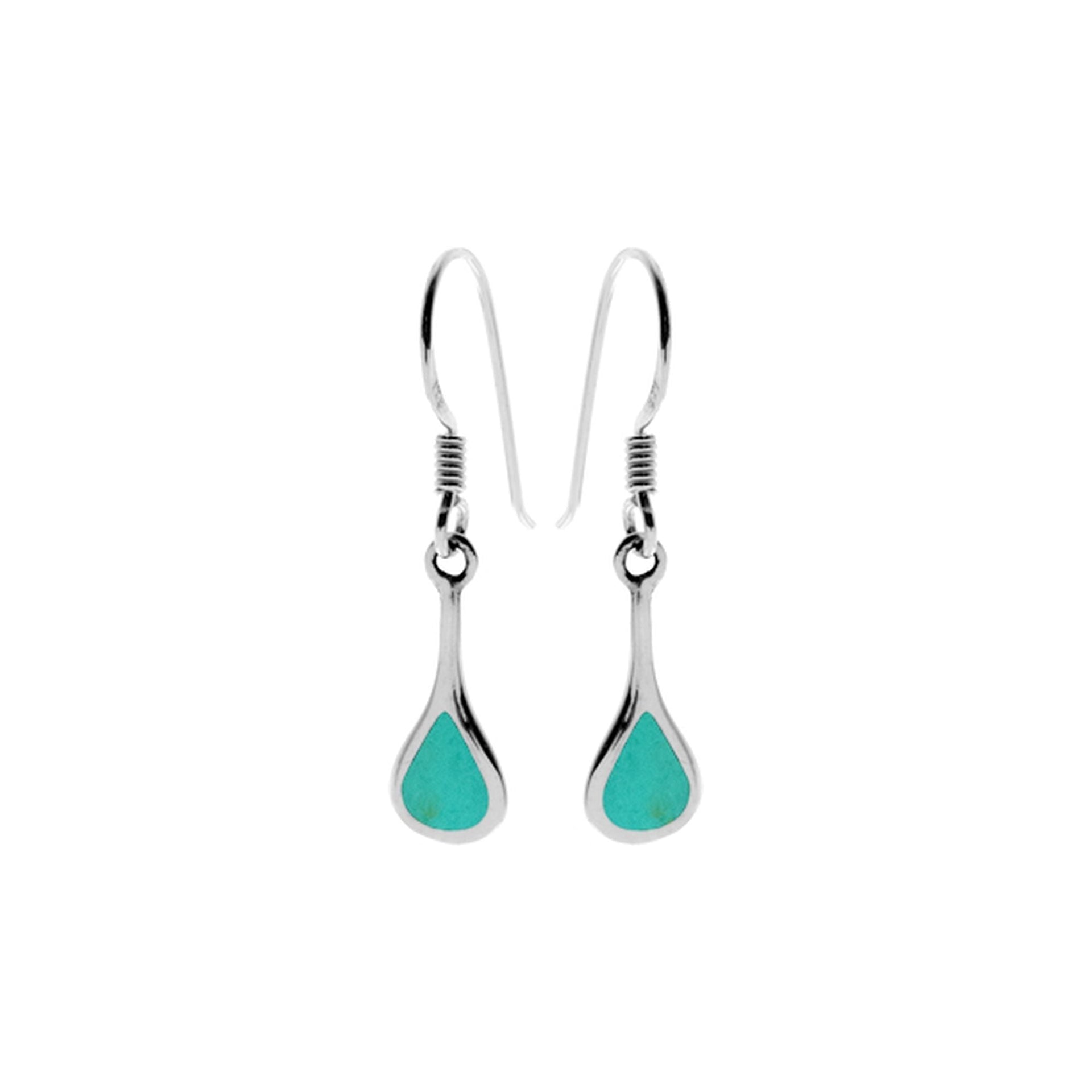 Smile extended turquoise teardrop earrings