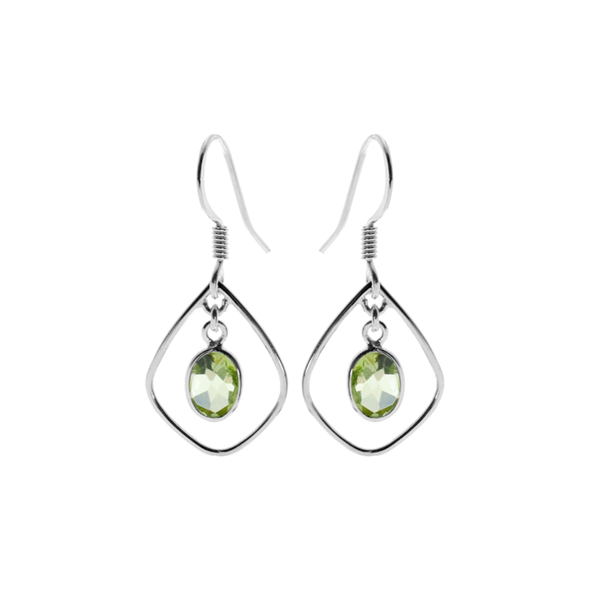 Ivy soft kite peridot earrings