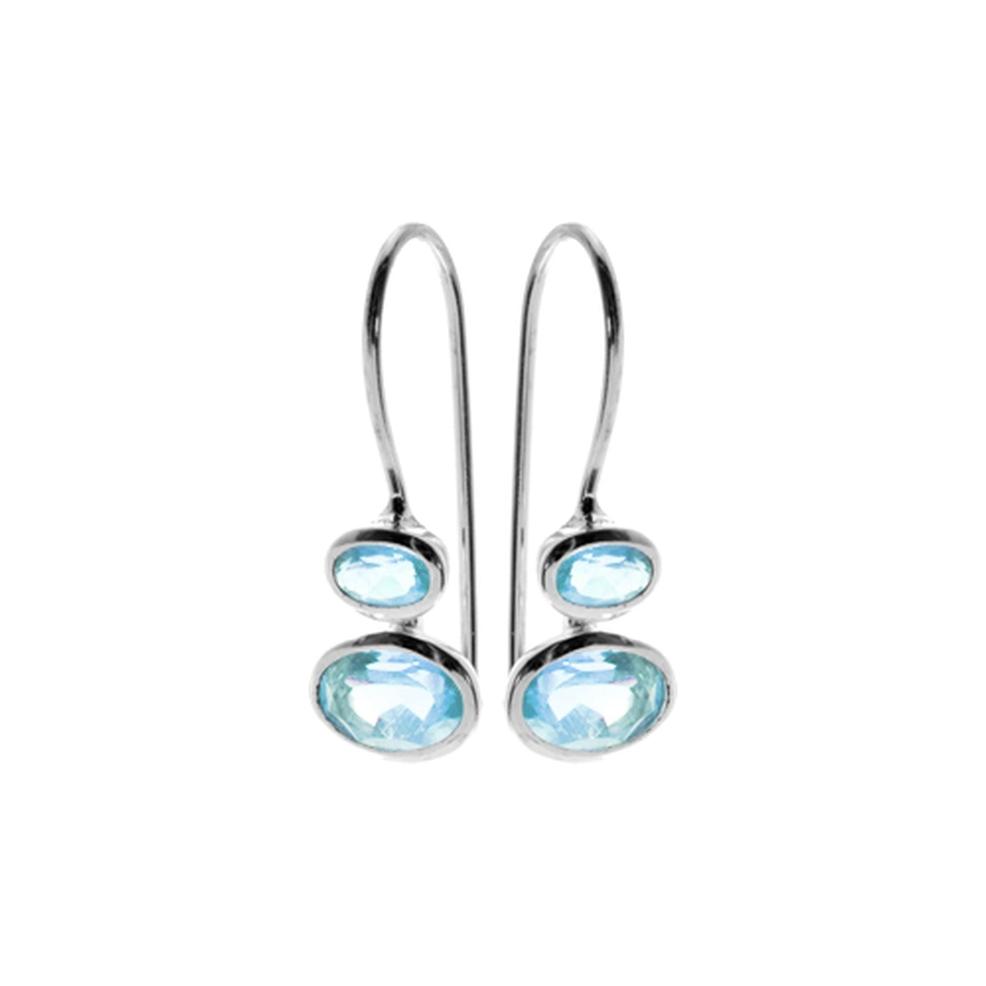 Samira twin blue topaz earrings