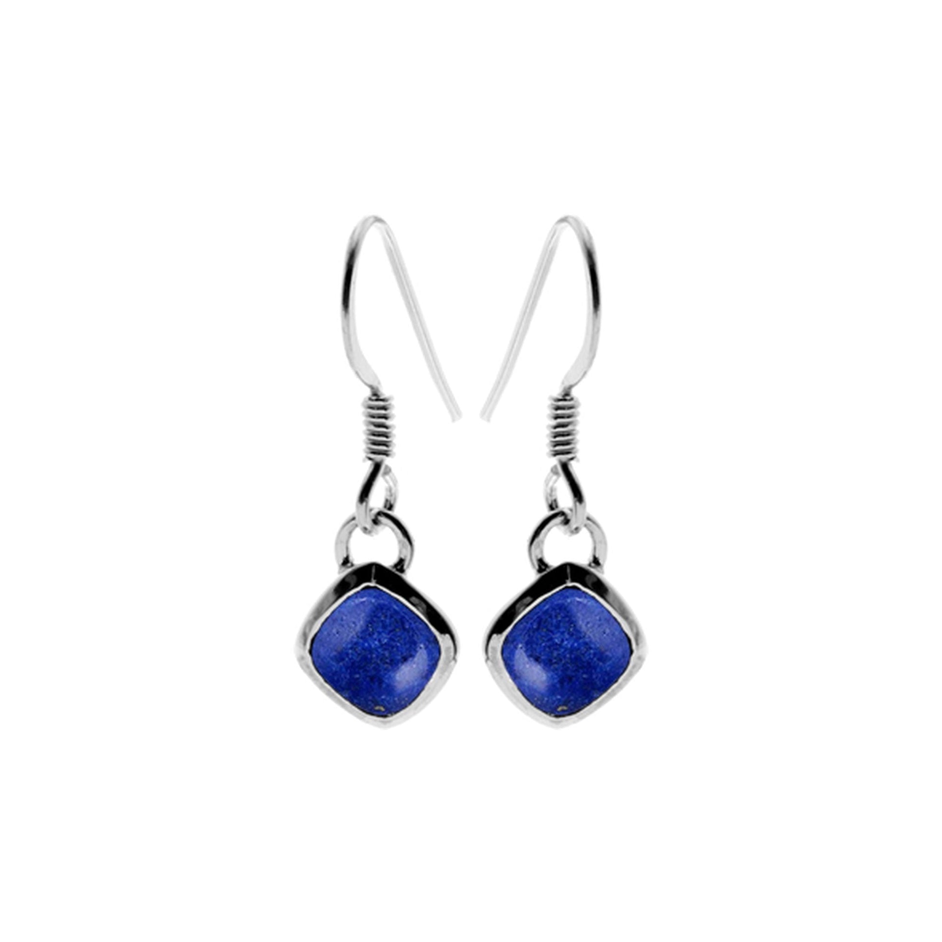 Samira squircle drop lapis lazuli earrings