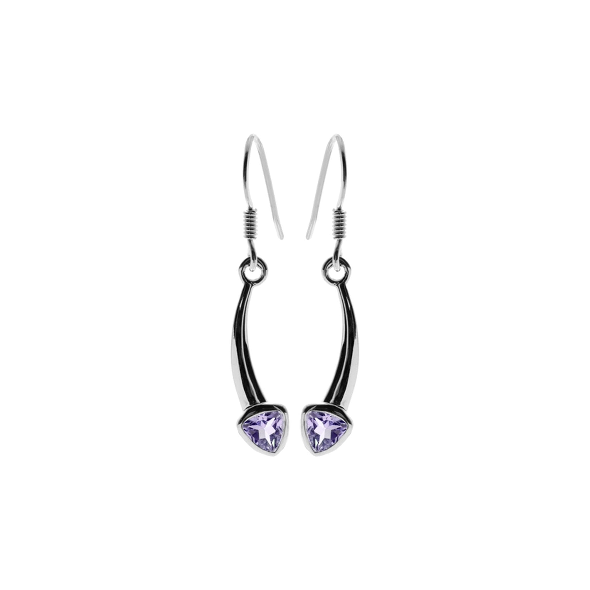 Samira amethyst comet earrings