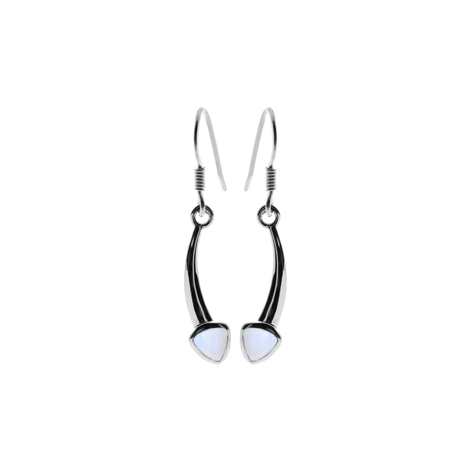 Samira rainbow moonstone comet earrings